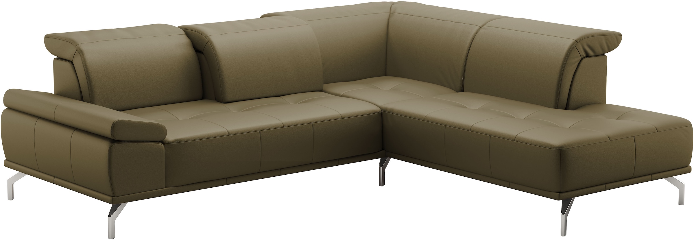 Places of Style Ecksofa »Caluna«, Inkl.Sitztiefenverstellung, wahlweise mit Kopf- und Armteilverstellung