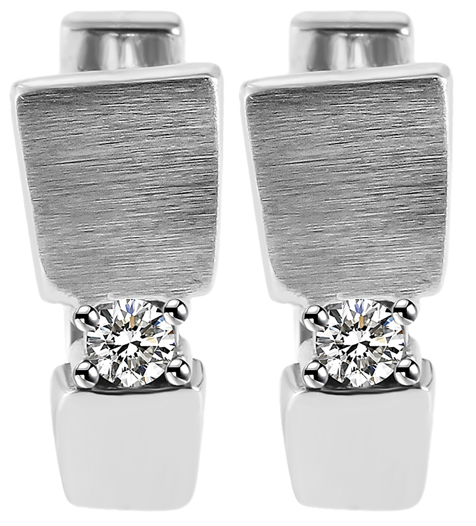 Adelia´s Paar Creolen »Damen Ohrringe ¿ Klappcreole aus 925 Silber mit Zirkonia«