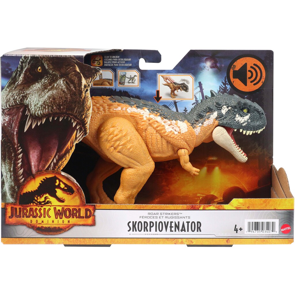 Mattel® Spielfigur »Jurassic World, Roar Strikers Skorpiovenator«