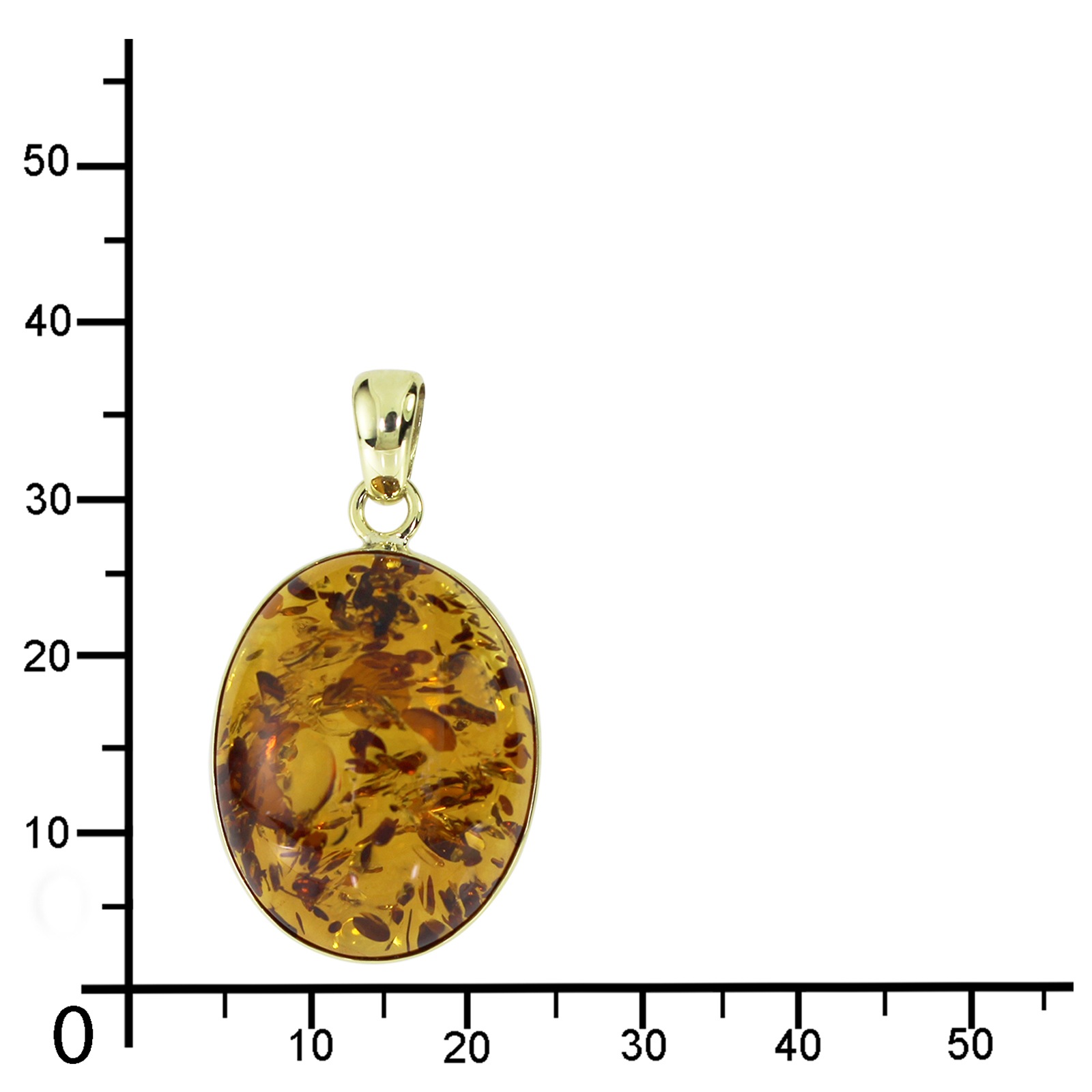 OSTSEE-SCHMUCK Kettenanhänger »- Classic 24x19 mm - Gold 585/000 - Bernstein«