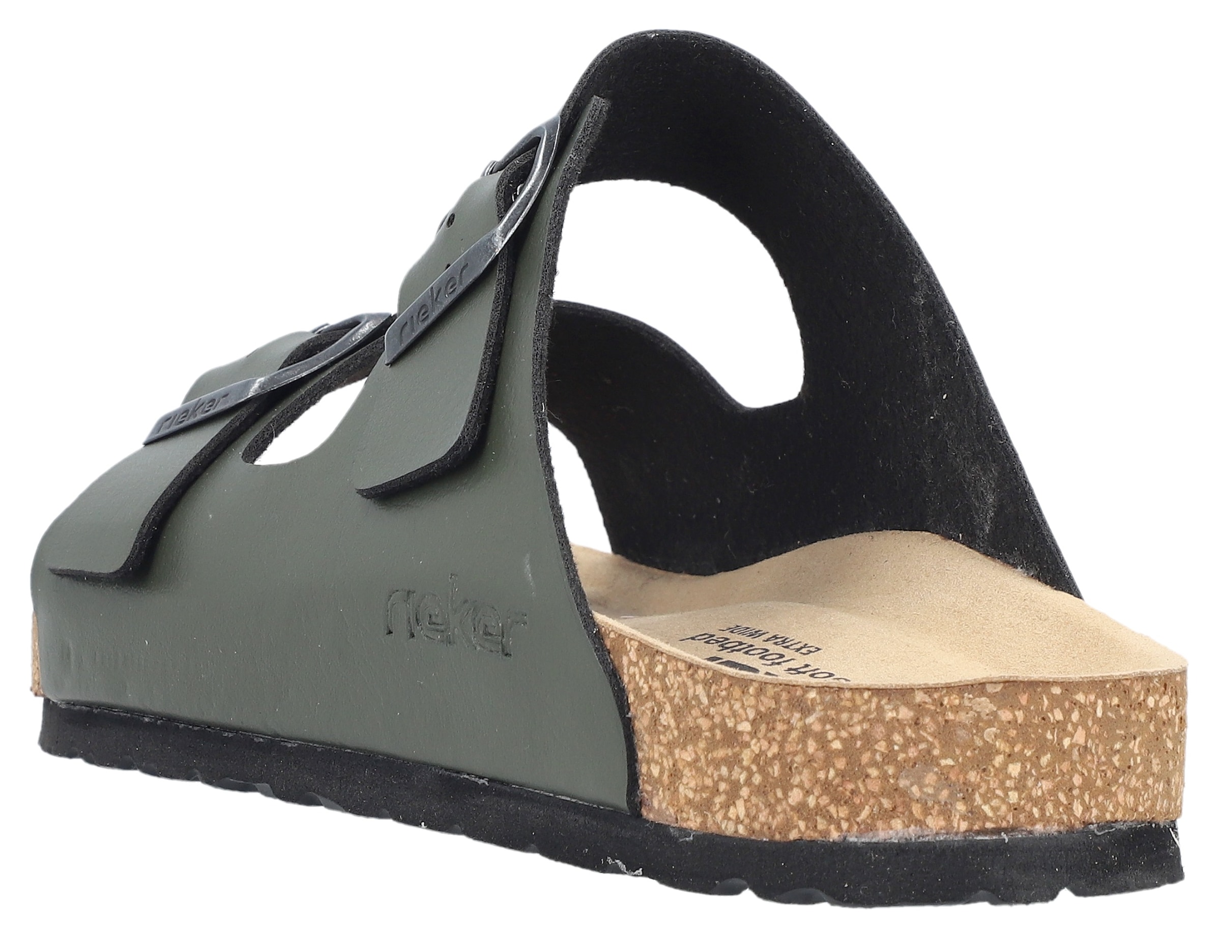 Rieker Pantolette, Sommerschuh, Schlappen, Hausschuh, mit zwei Schnallenverschlüsse