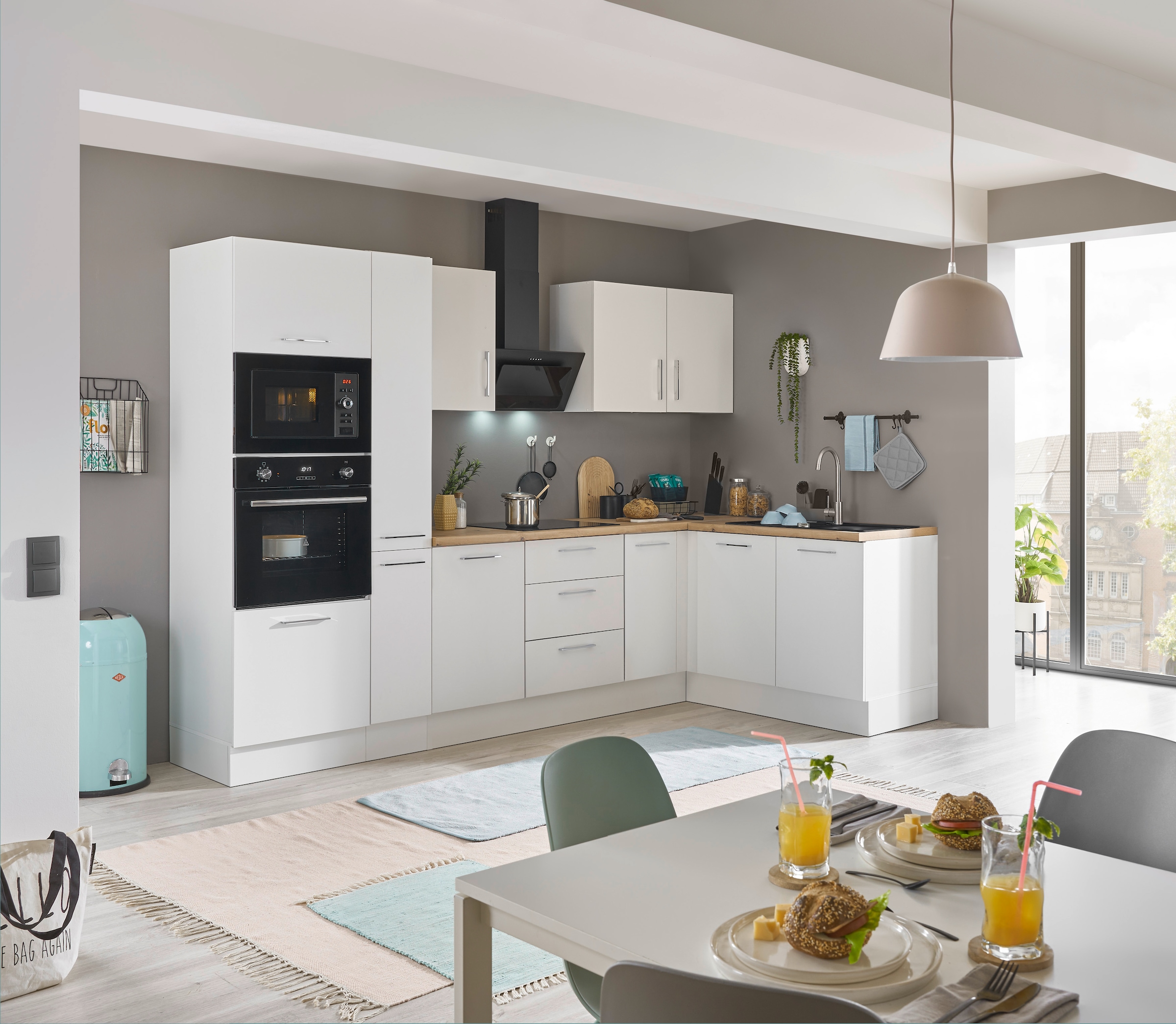 BASIC by Balculina Winkelküche »Turin«, Stellbreite 300x175 cm, wahlweise mit E-Geräten
