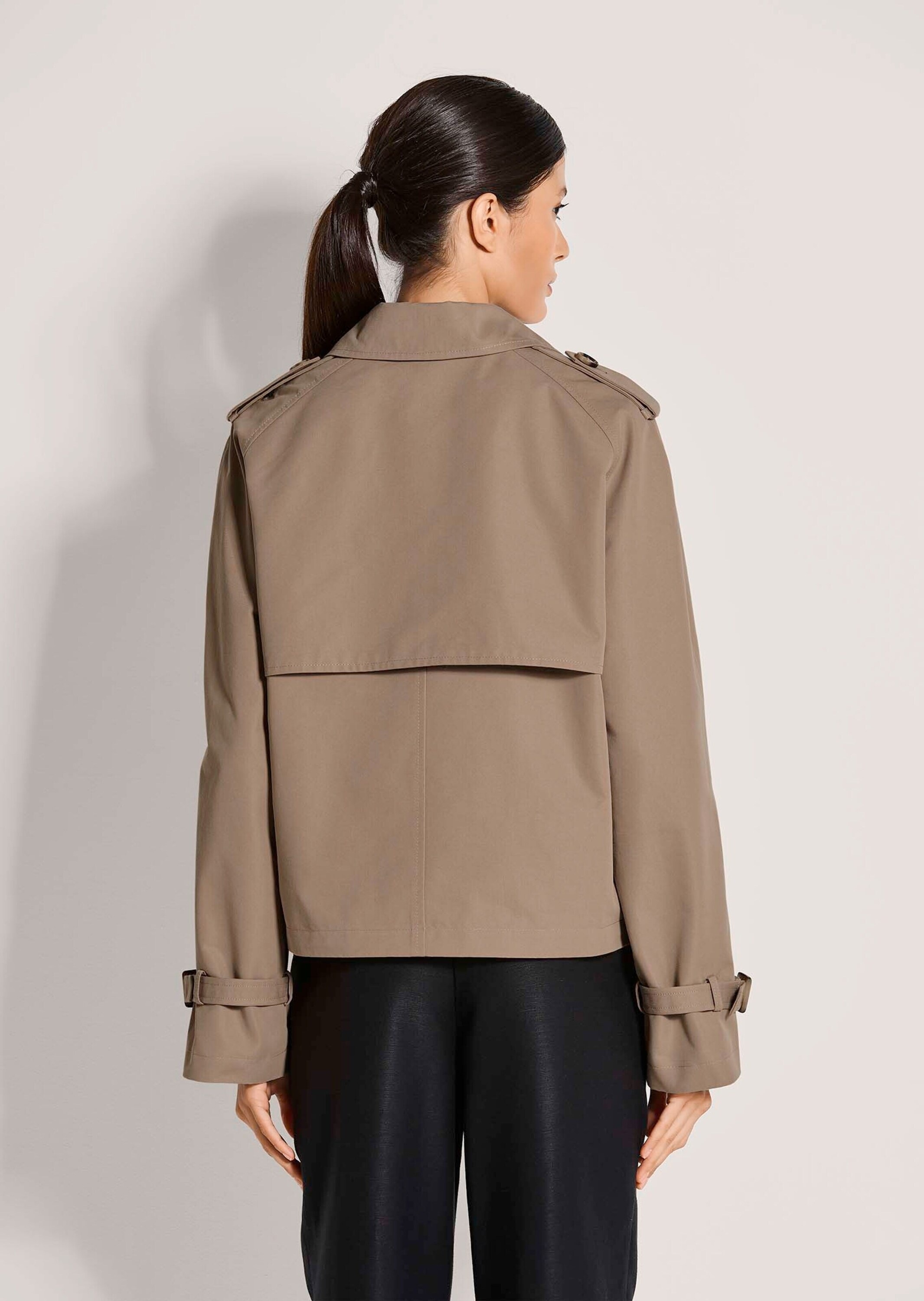 MADELEINE Kurzjacke »Trenchcoat Kurzjacke mit Reverskragen« Saumriegel