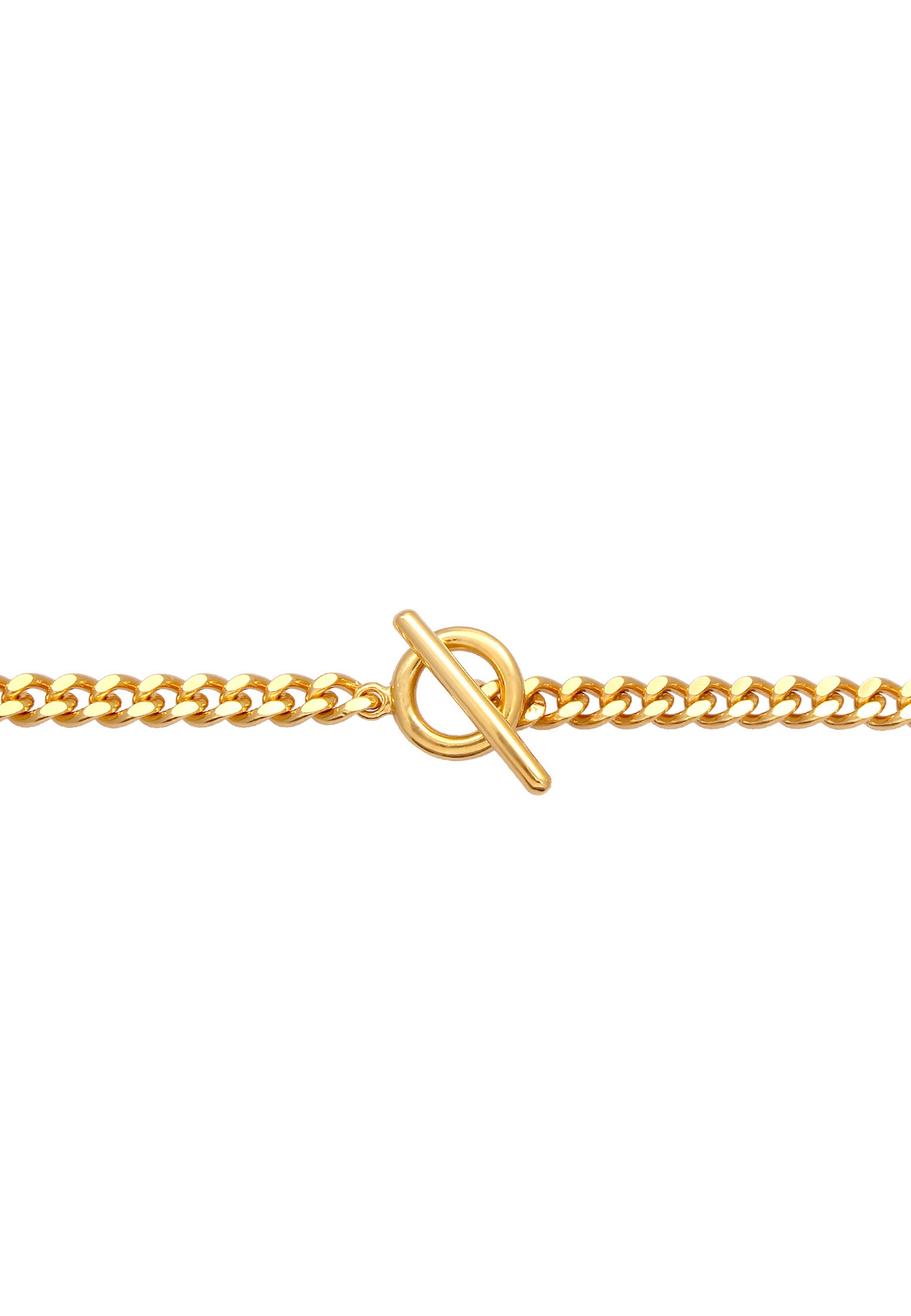 Elli Choker »Halskette Panzerkette Choker Kreis Stab 925 Silber«
