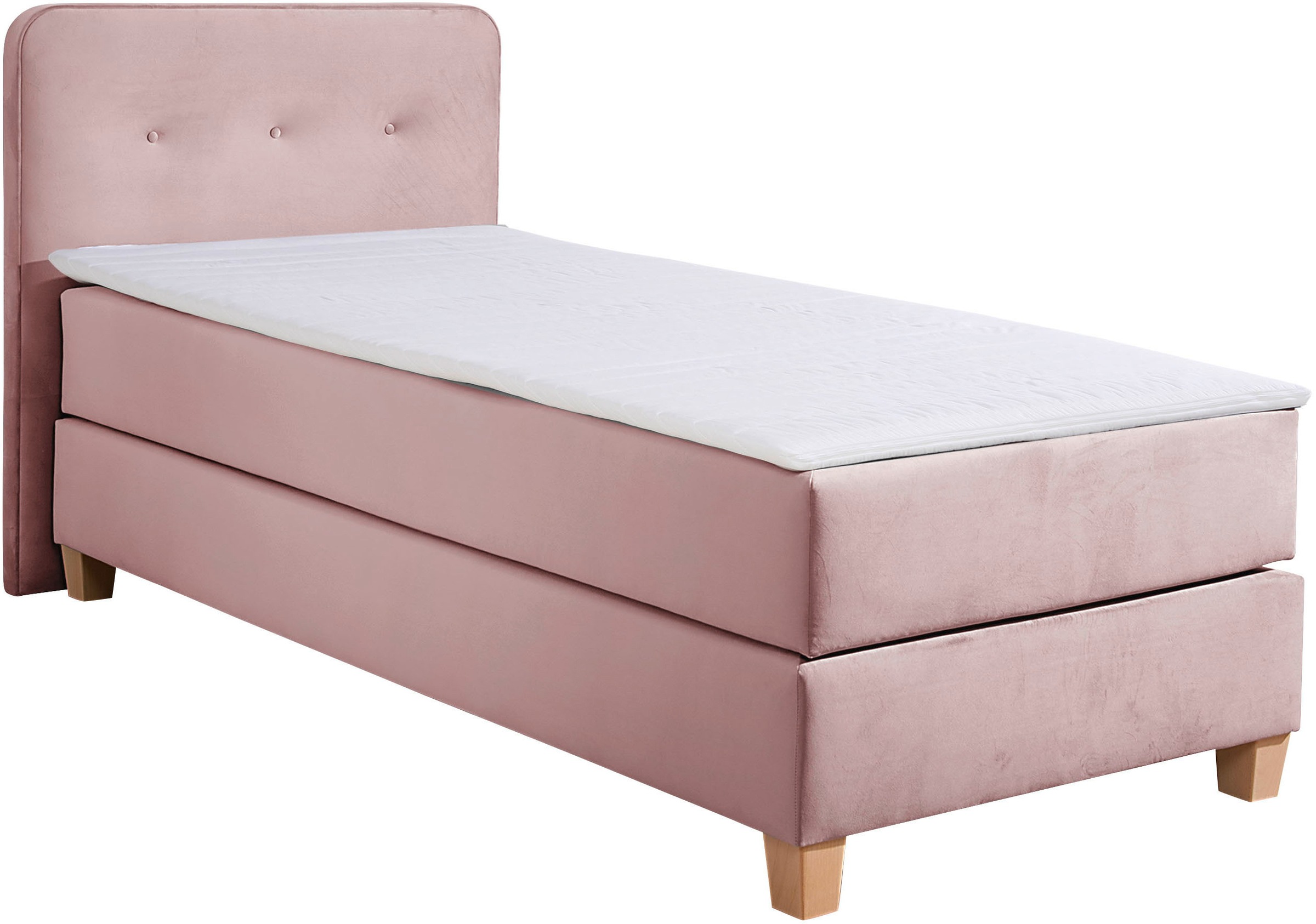 Home affaire Boxspringbett »Fargo« inkl. Topper, in 3 Matratzenarten, in Samt- oder Strukturstoff