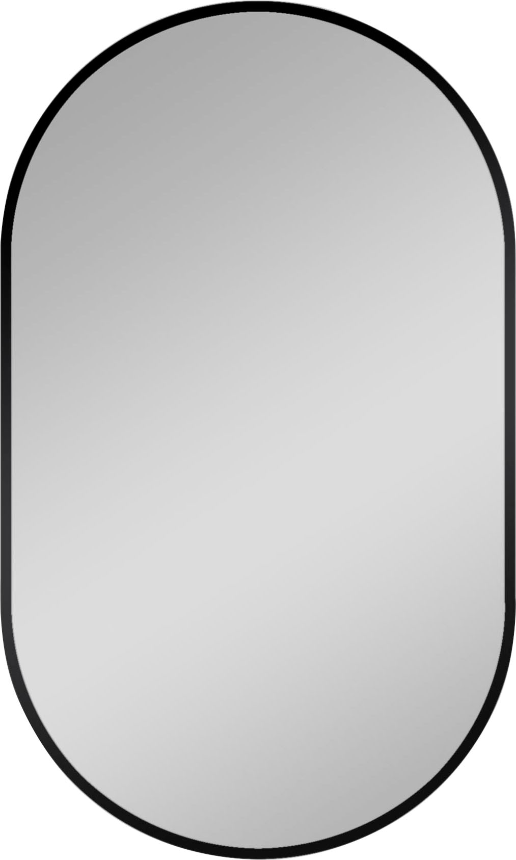 Dekospiegel »LED Design Spiegel oval schwarz, 45x75 cm«, (1 St.), LED Beleuchtung