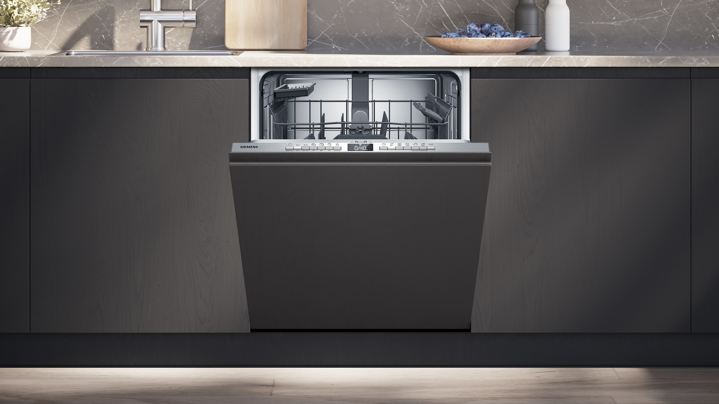 SIEMENS vollintegrierbarer Geschirrspüler iQ300 »SN63EX22AE«, 13 Maßgedecke, Made in Germany
