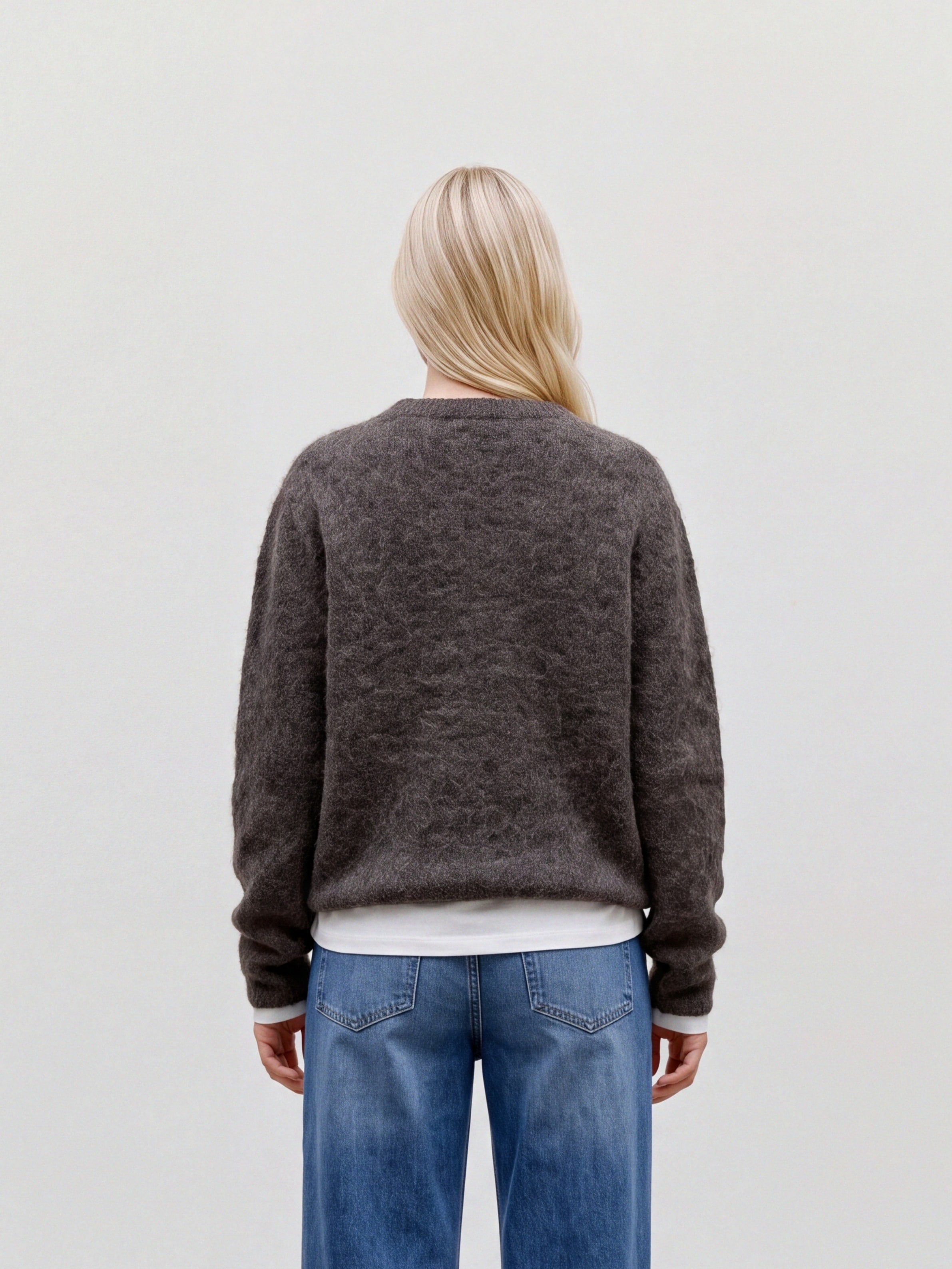 Vero Moda Strickpullover »VMNOVAH LS O-NECK PULLOVER GA NOOS« Materialmix, regular fit