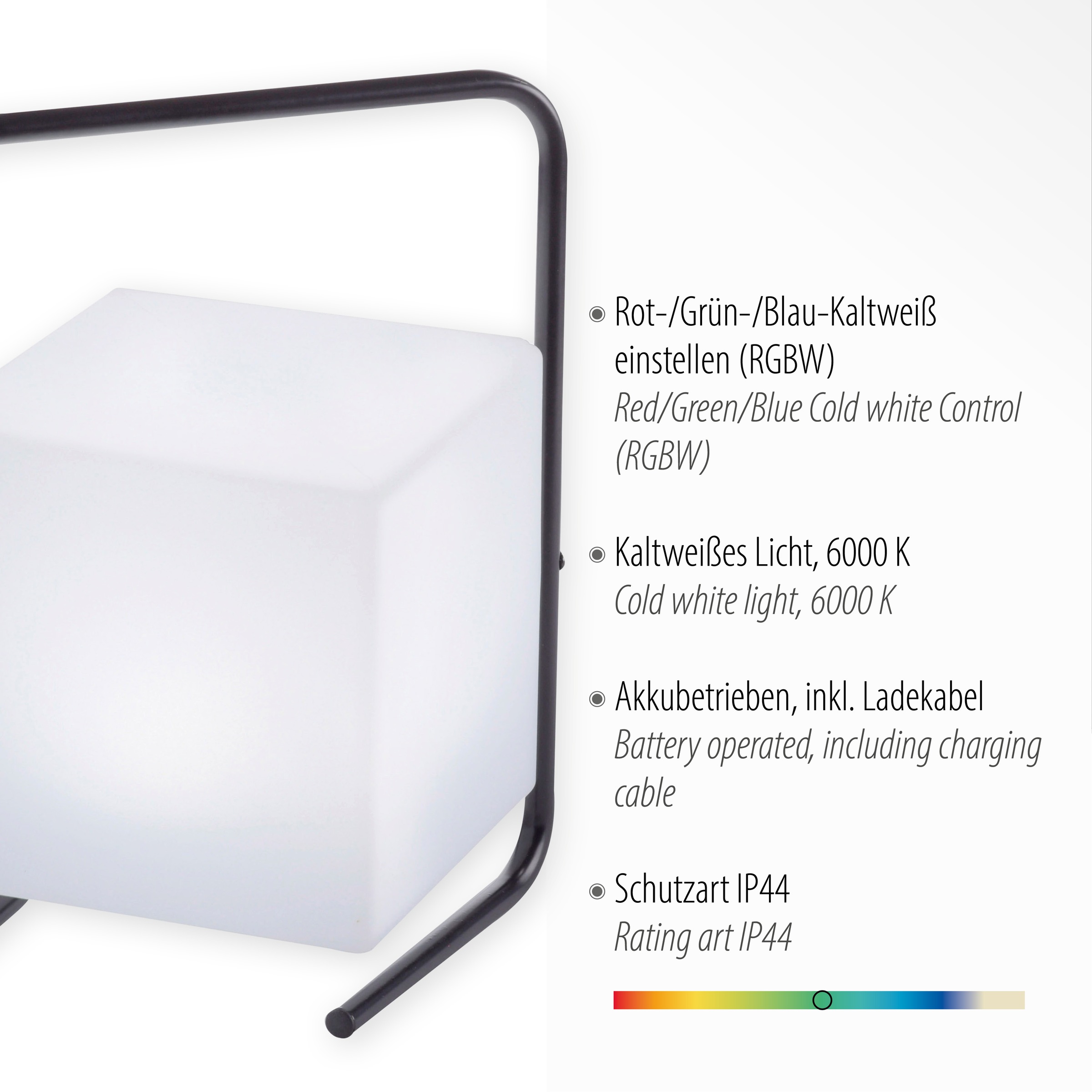 JUST LIGHT LED Außen-Stehlampe »KENO«, 1 flammig, Leuchtmittel LED-Board | LED fest integriert, LED
