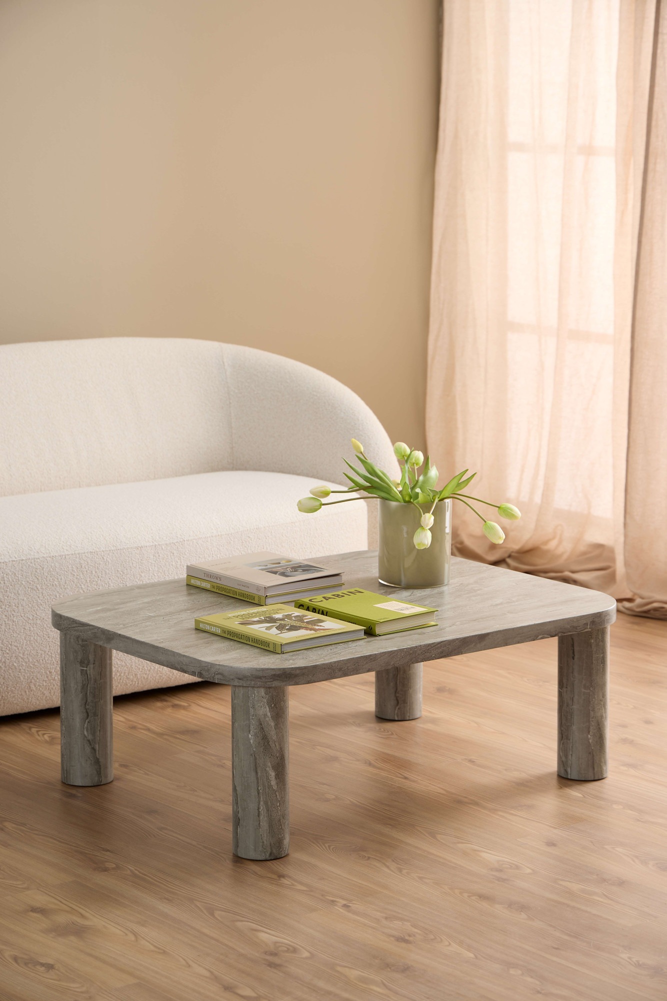 ACTONA GROUP Couchtisch »Solano«, Couchtisch, grau Mamor River rau Papier, 100x75x36cm