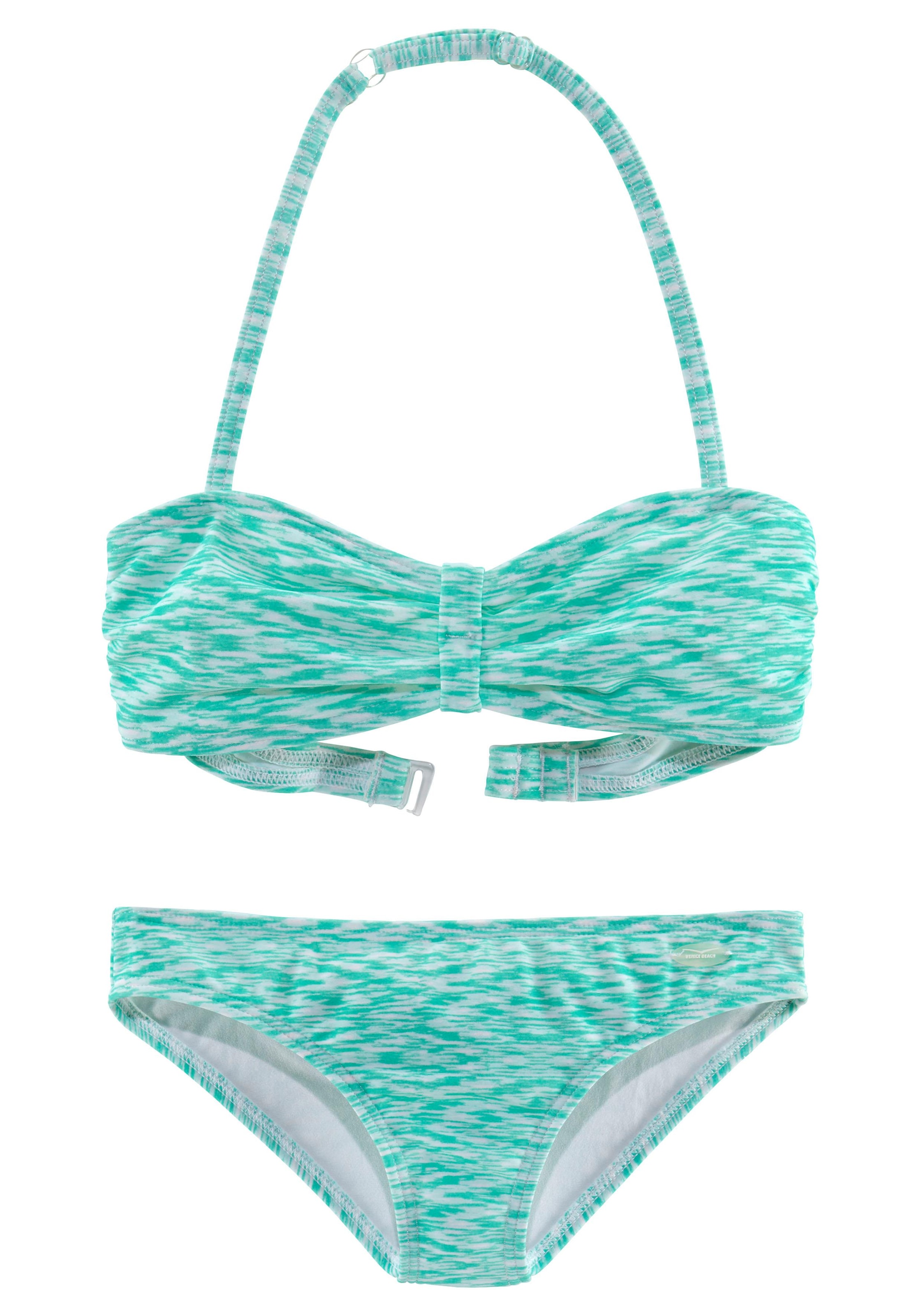 Bandeau-Bikini, in Melange-Optik