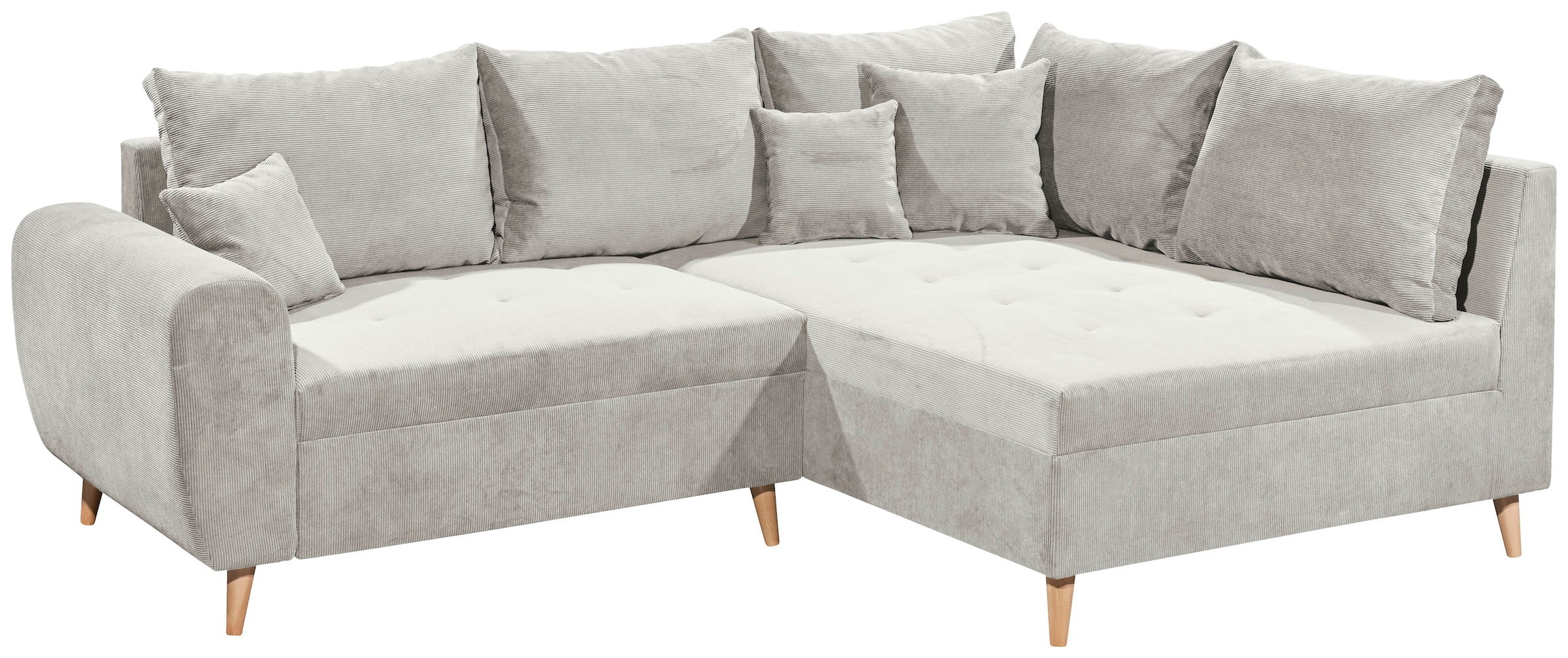 ED EXCITING DESIGN Ecksofa »Calanda L-Form«, mit Hocker & 3 Zierkissen