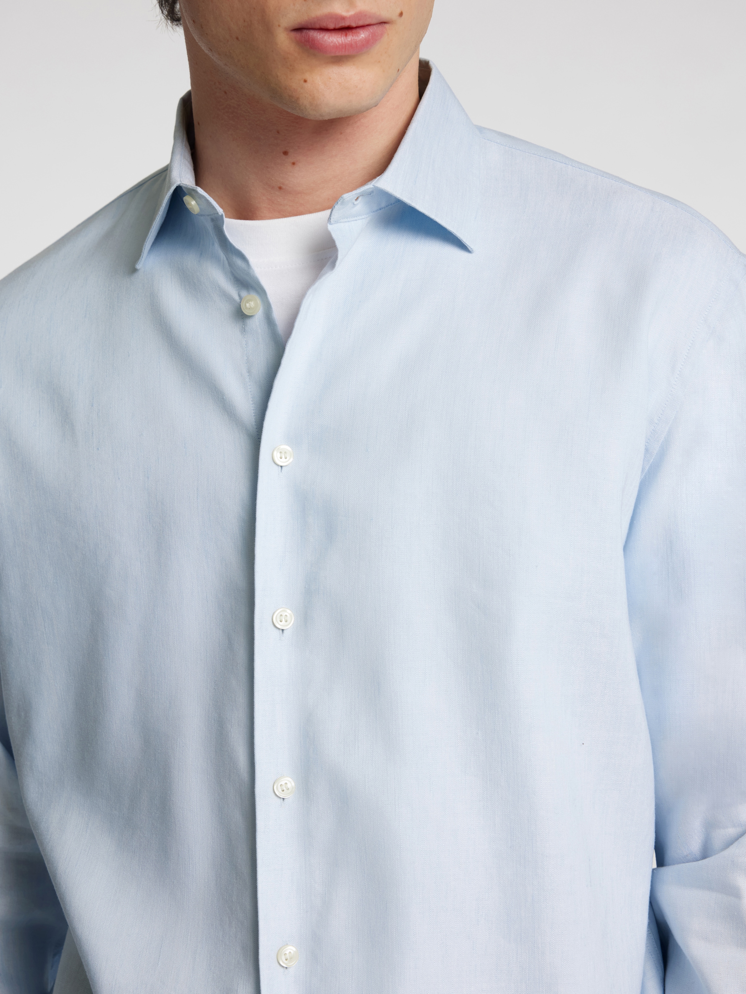 SELECTED HOMME Langarmhemd »SLHREG-LEO LIGHT SHIRT LS NOOS«, mit Lyocell und Leinen