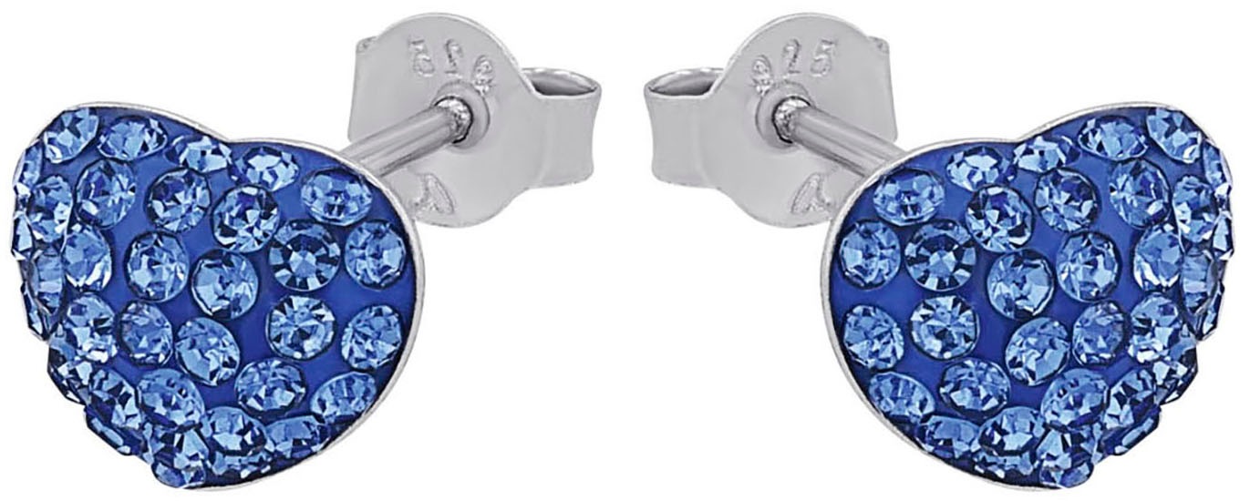 Amor Paar Ohrstecker »Herz, Trachtenschmuck, Volksfest, 2039218, 2039219«, mit Kristallglas