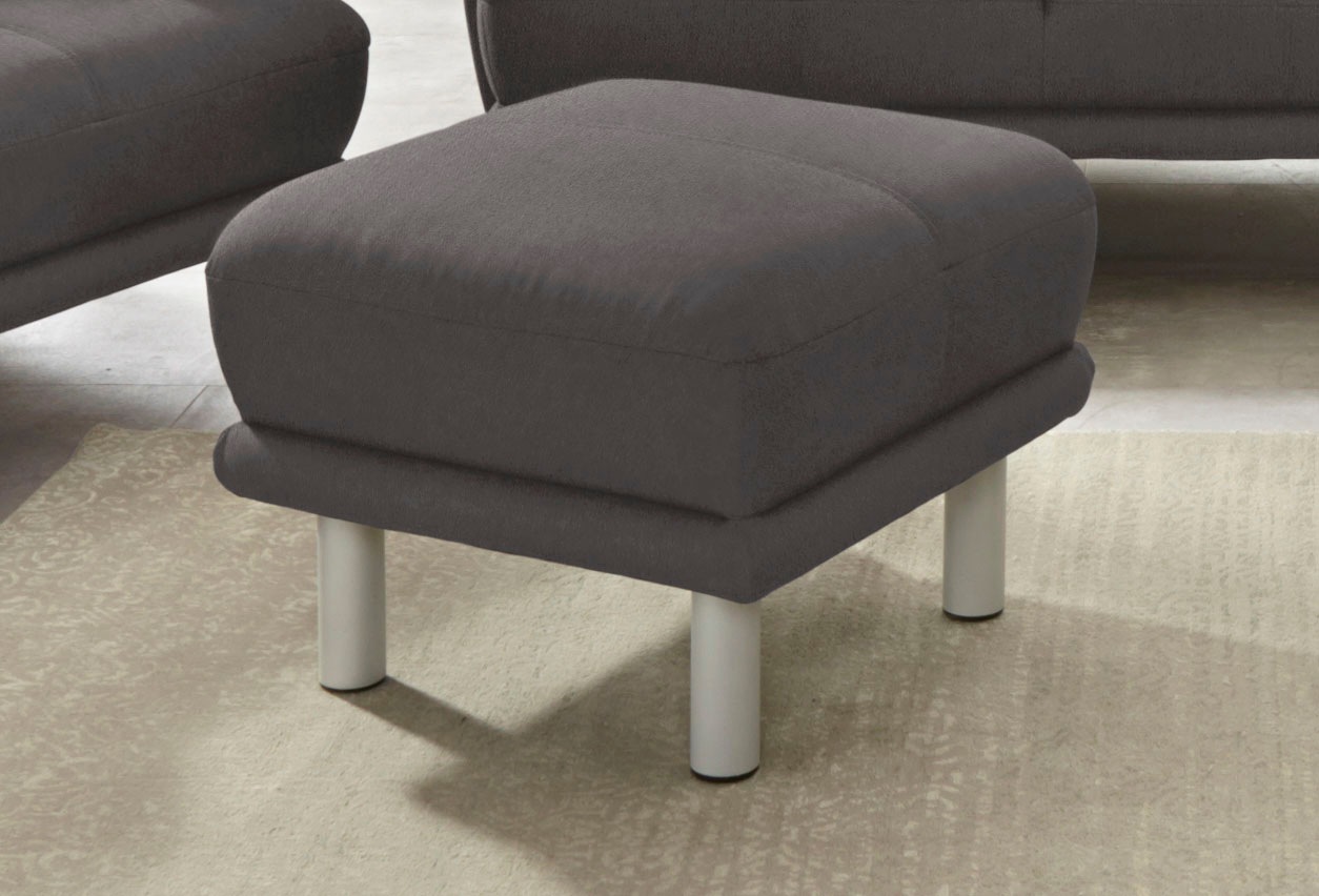TRENDMANUFAKTUR Hocker »Cecilia II, modern und elegant, B/T 66/66cm«