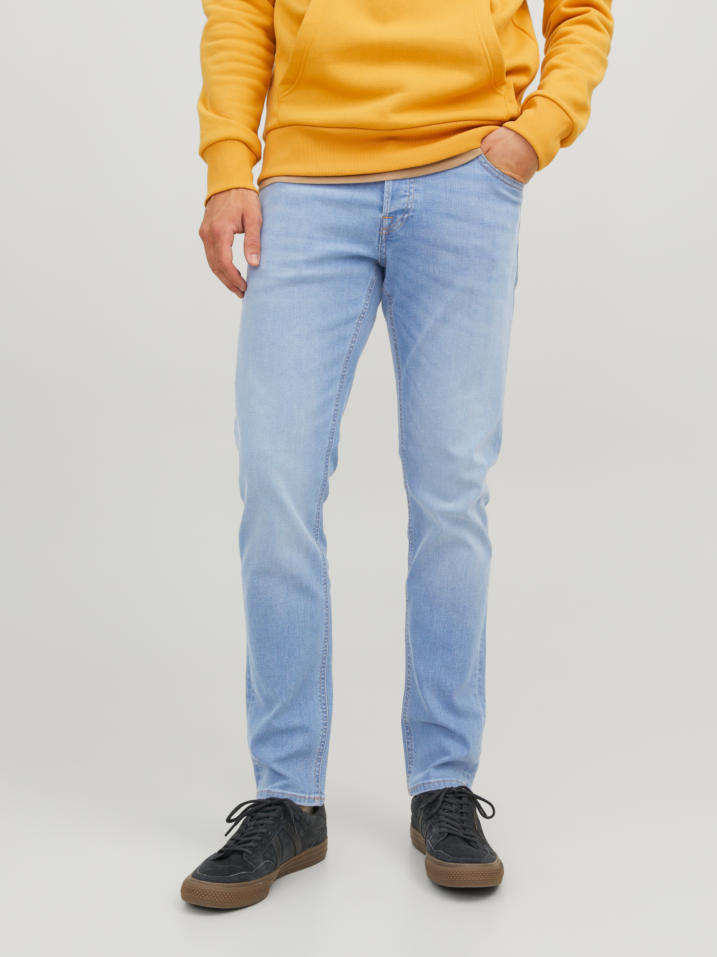 Jack & Jones Slim-fit-Jeans »JJIGLENN mit Used-Look und Stretchkomfort« Abriebeffekte, modisch, slim fit, Baumwollmischung