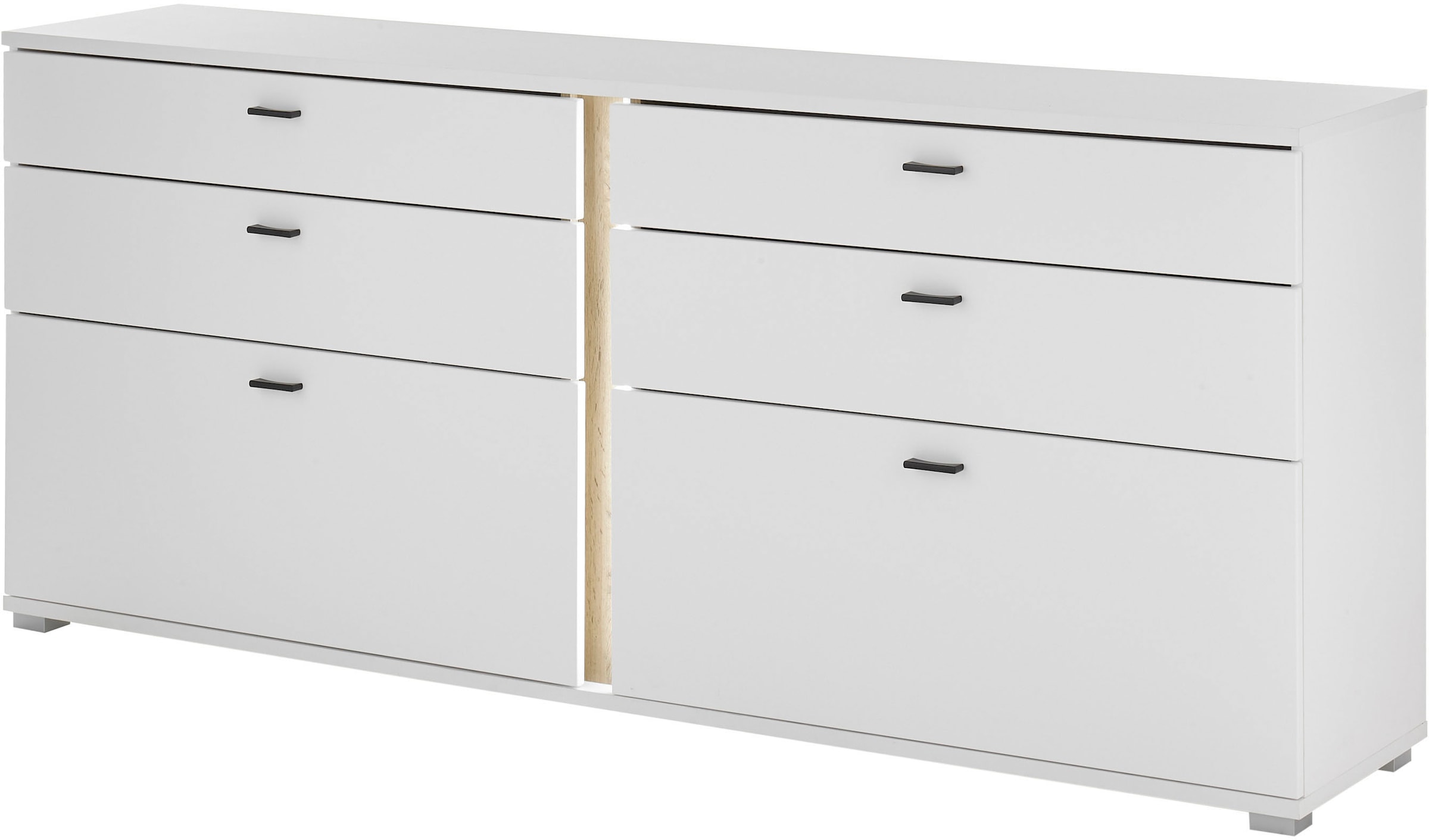 Home affaire Sideboard »LONG ISLAND« 1 Stk. tlg. in moderner Trendfarbe,inklusive senkrechter Beleuchtung,Breite 200 cm