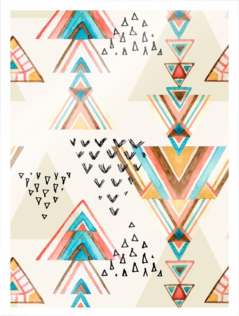 Wall-Art Poster »Bohemian Triangles«, 30/40 gerahmt, Online Wandbild, Shop Wandposter Poster, OTTO cm, bestellen Bild, im