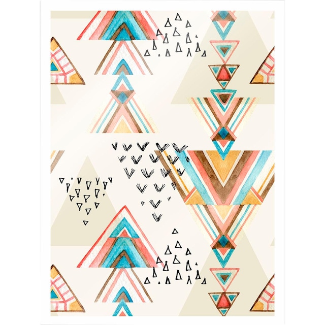 Wall-Art Poster »Bohemian Triangles«, 30/40 cm, gerahmt, Poster, Wandbild,  Bild, Wandposter bestellen im OTTO Online Shop