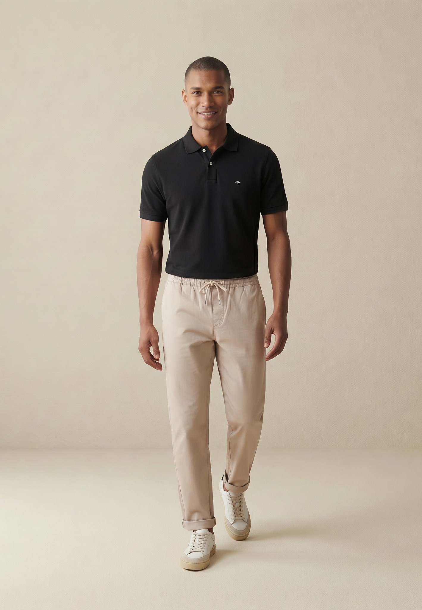 FYNCH-HATTON Poloshirt normale Passform, mit 2-Knopf-Polokragen, aus Baumwolle