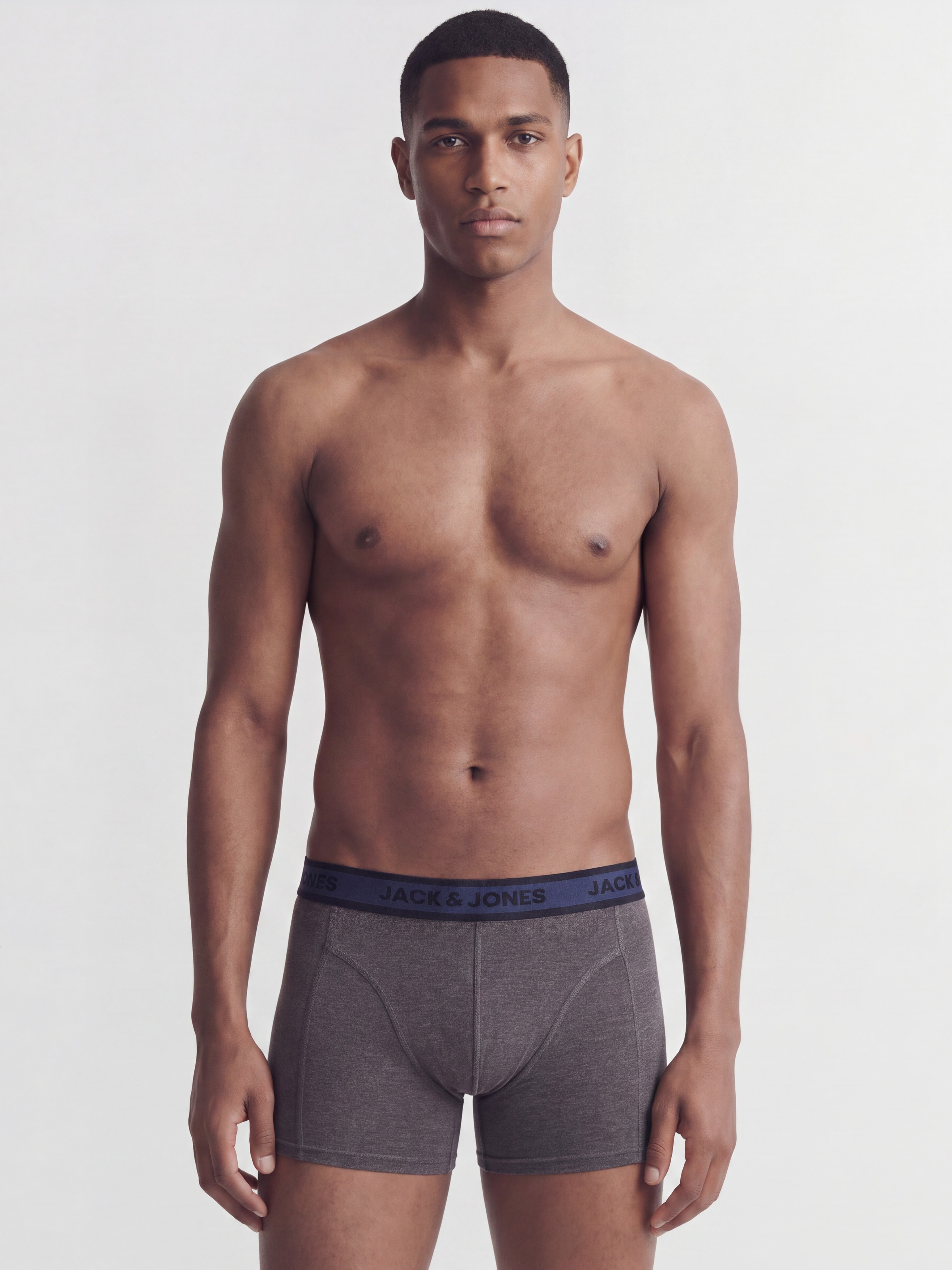 Jack & Jones Trunk »JACMAGNUS SOLID TRUNKS 5 PACK STYD« Packung, 5 Stk. Baumwollmischung, Logobund
