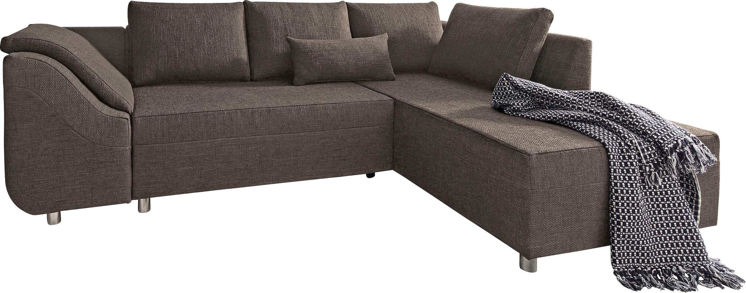 COLLECTION AB Ecksofa »Sally L-Form«, mit und ohne Bettfunktion, inklusive loser Rücken- und Zierkissen