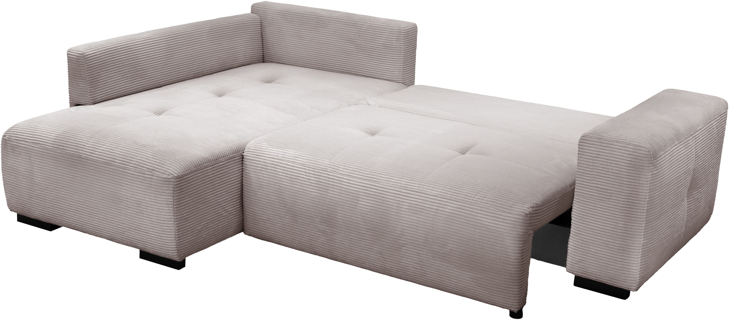 exxpo - sofa fashion Ecksofa Ottomane beidseitig montierbar,inkl. 6x Rückenkissen und 2x Zierkissen