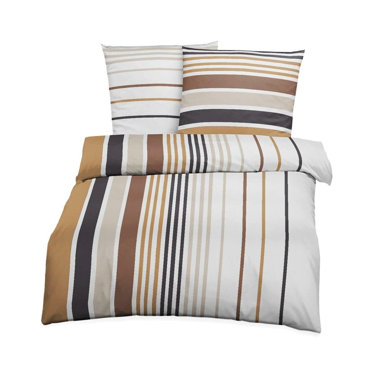 BETTWARENSHOP Bettwäsche »Small Stripes«, (2 tlg.), warmes Feinbiberdesign