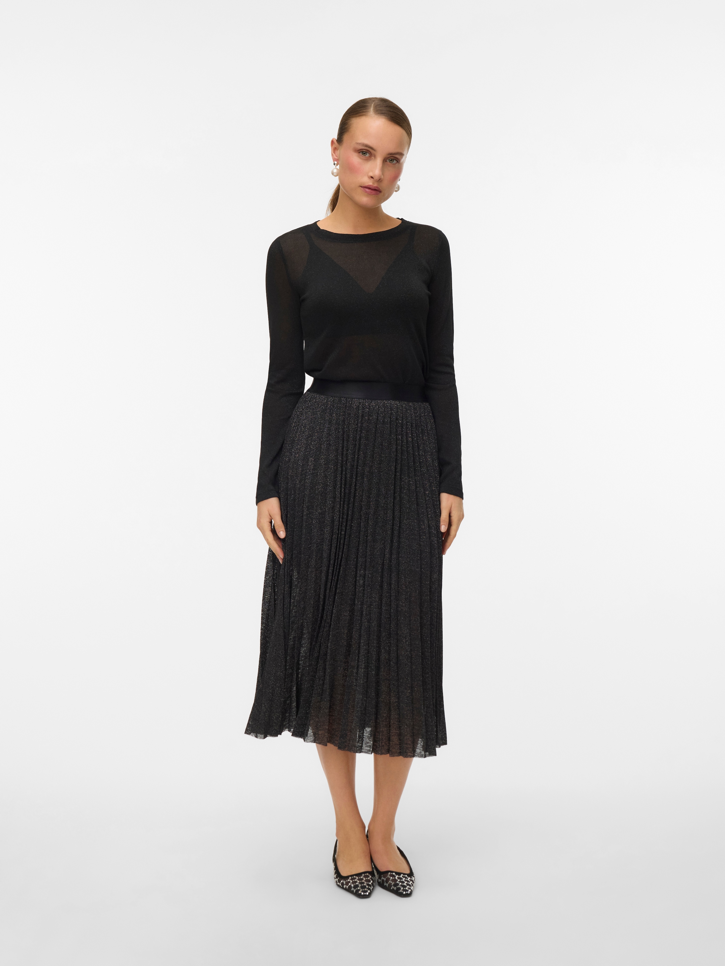 Vero Moda Plisseerock »VMHENLEY MW 7/8 SKIRT JRS BTQ«