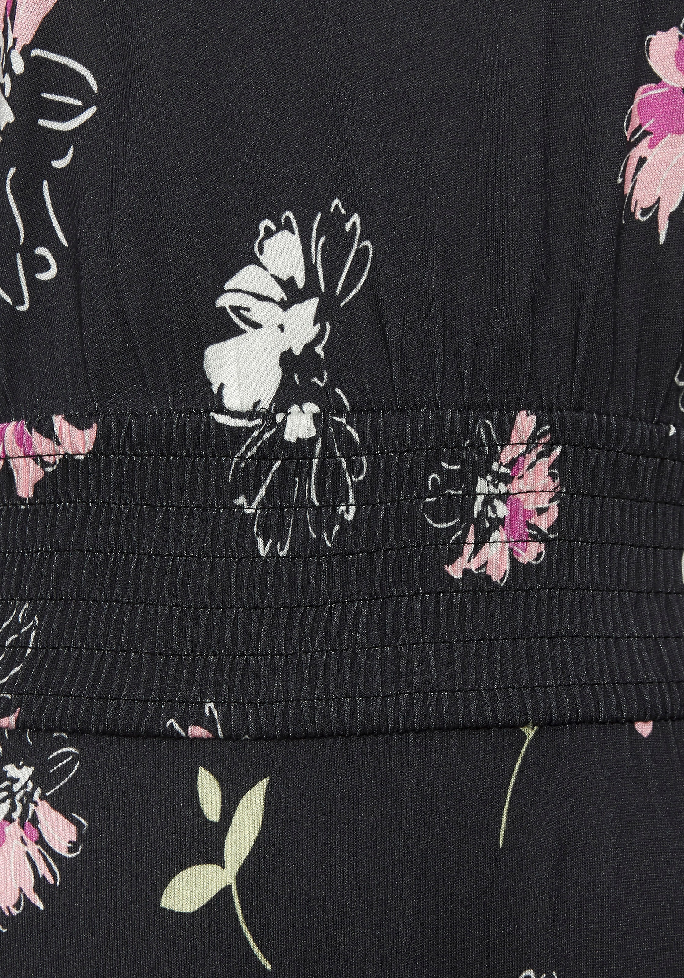 Vivance Maxikleid, mit Blumendruck und leichten Puffärmeln, Sommerkleid, casual