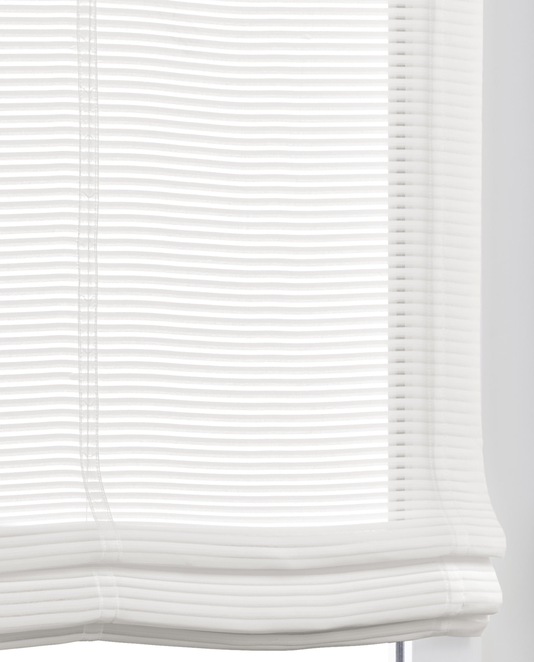 Kutti Raffrollo »Areggo mit Ösen, halbtransparent« mit Hakenaufhängung ohne Bohren freihängend feine Querstreifen, offwhite