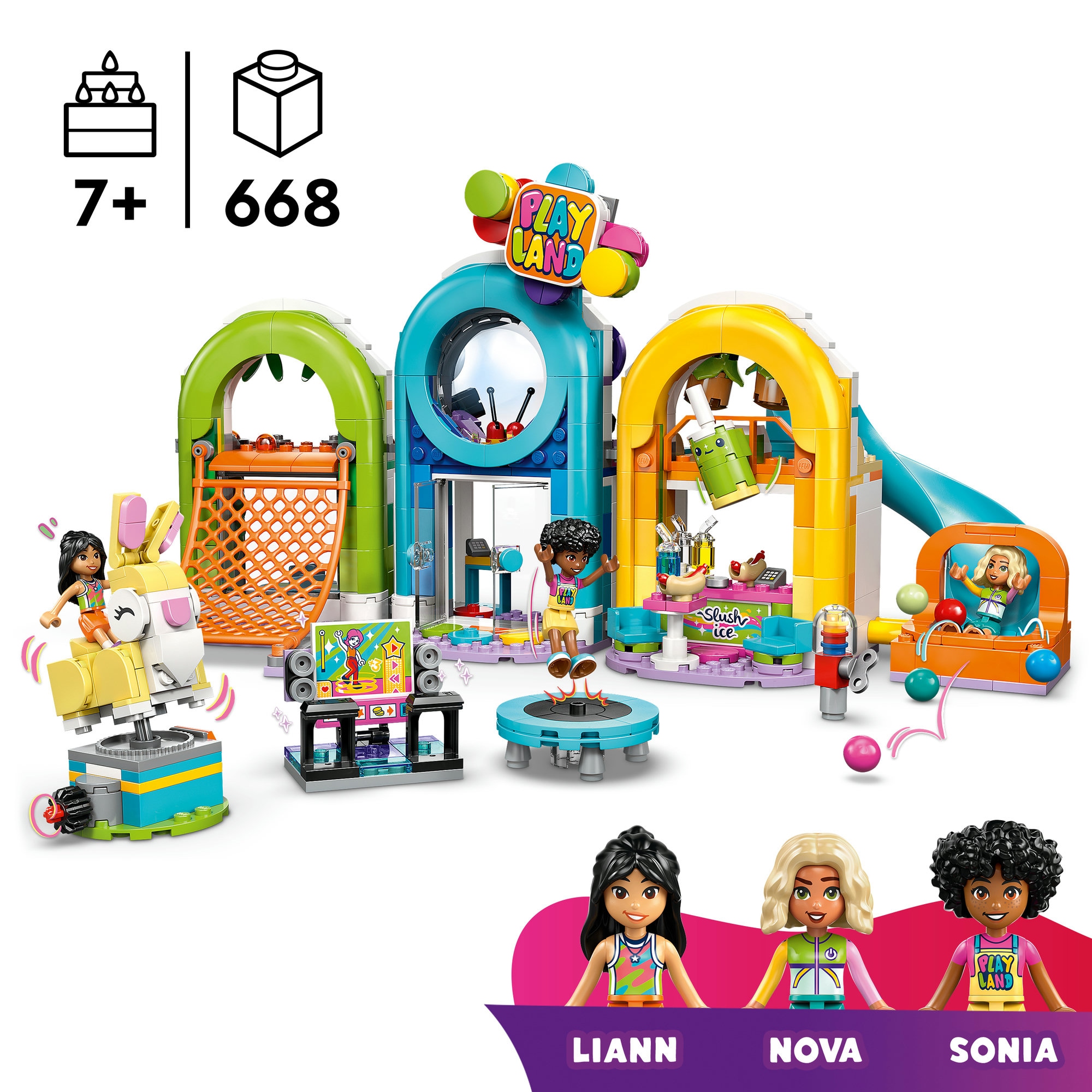 LEGO® Konstruktionsspielsteine »Cooler Indoor-Spielplatz (42686), LEGO Friends« Made in Europe