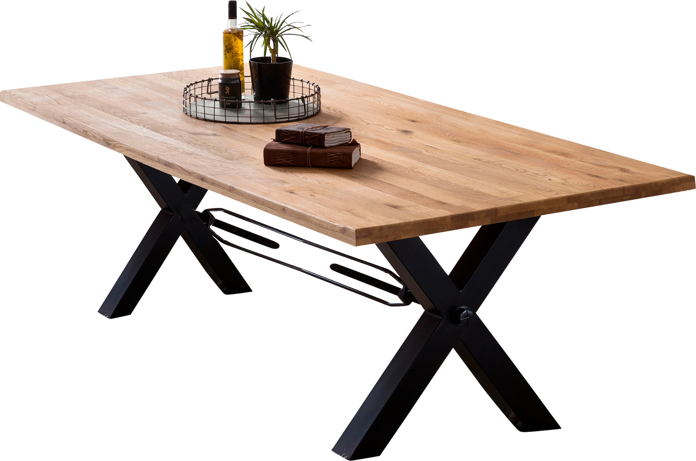 SIT Esstisch X-Gestell im industriellen Antiklook