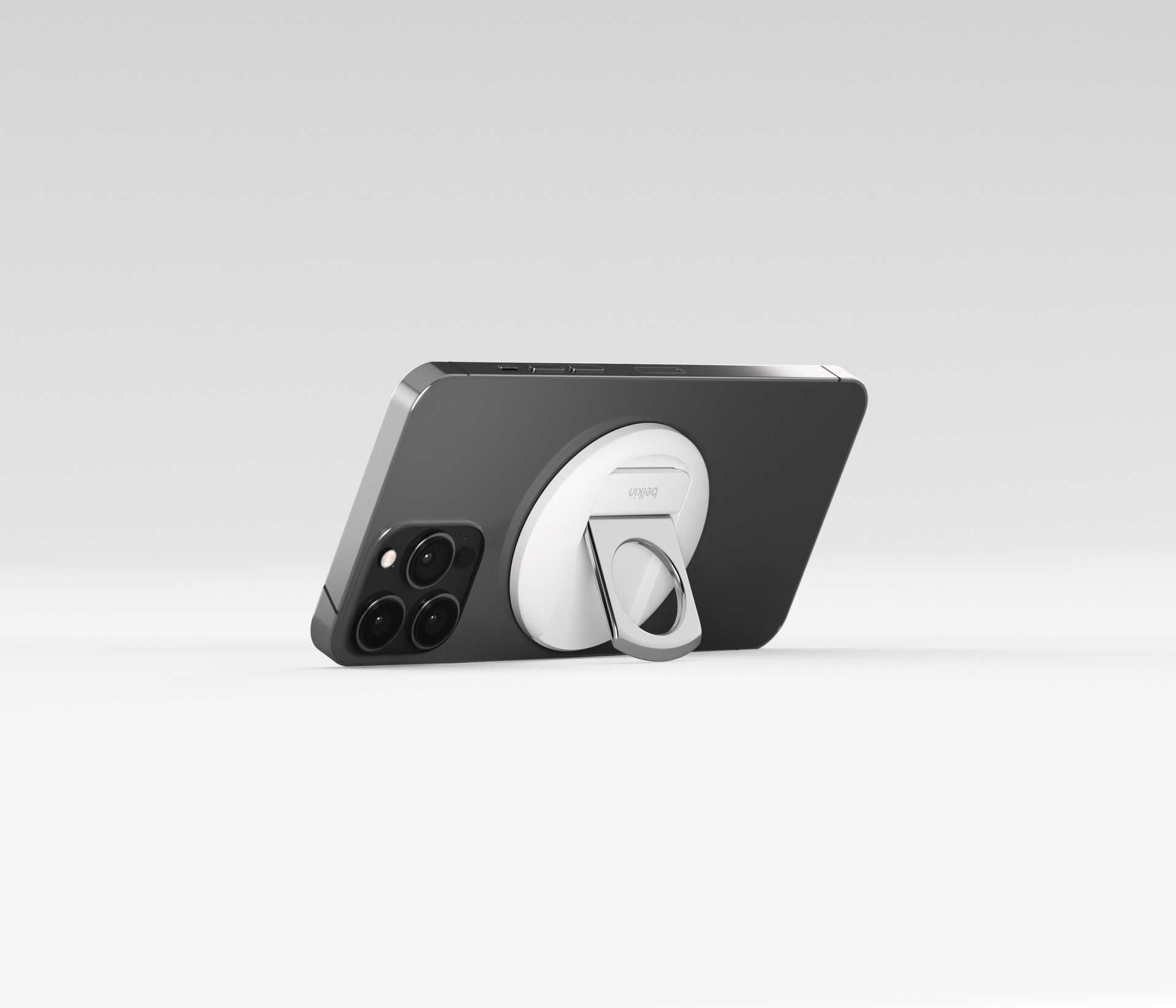 Belkin Smartphone-Halterung »iPhone Halter mit MagSafe für MacBooks«, auch als Ringgriff oder Ständer verwendbar