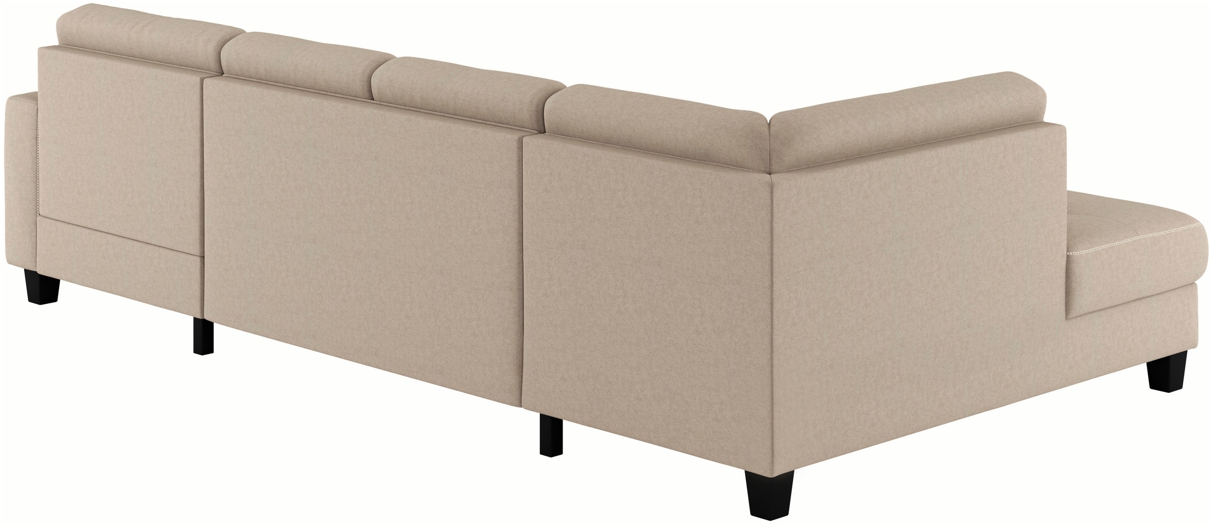 Places of Style Wohnlandschaft »Varese«, Kreuznaht in beige