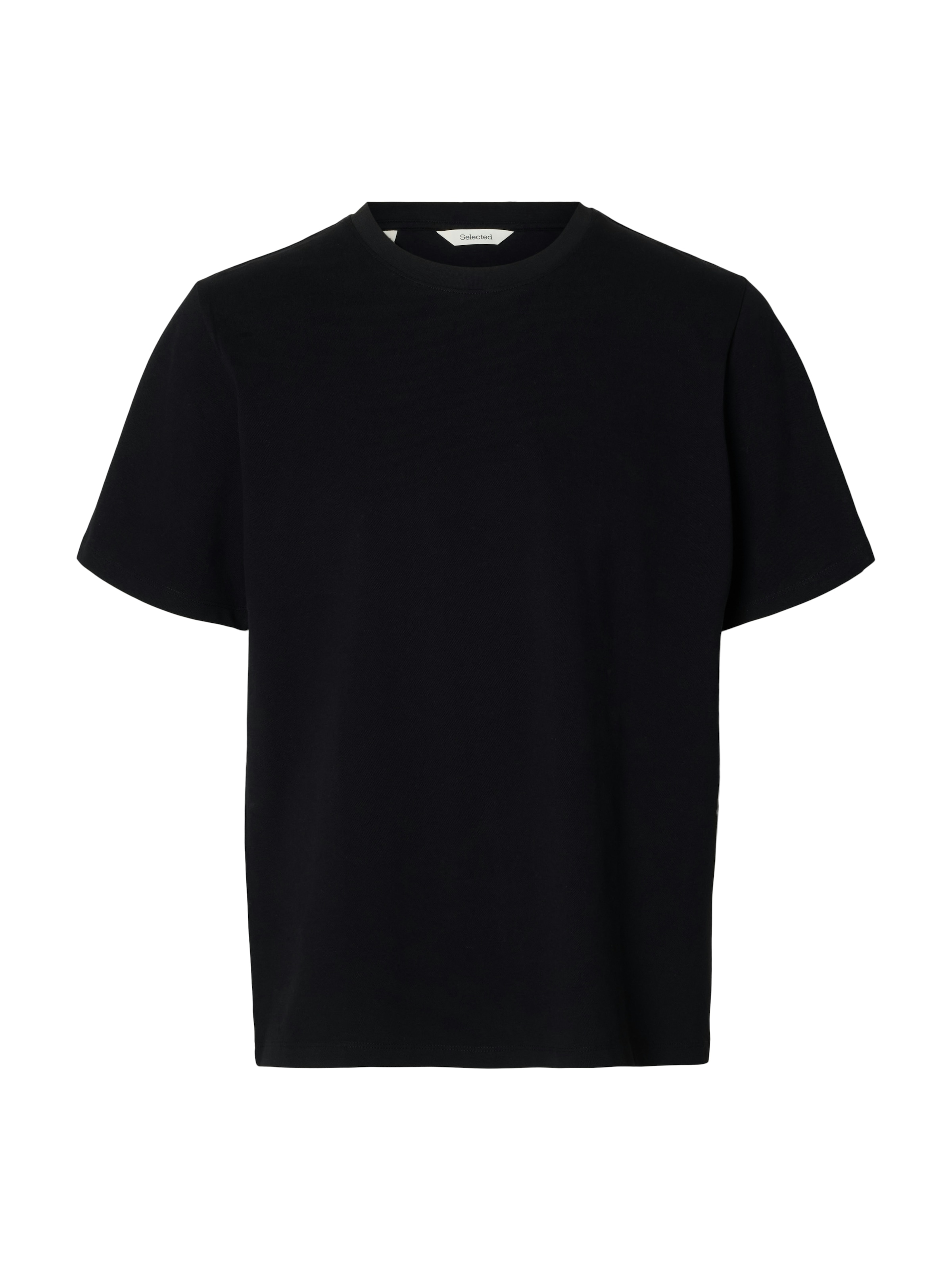 SELECTED Rundhalsshirt »SLHATLAS SS O-NECK TEE« Baumwollmischung, regular fit