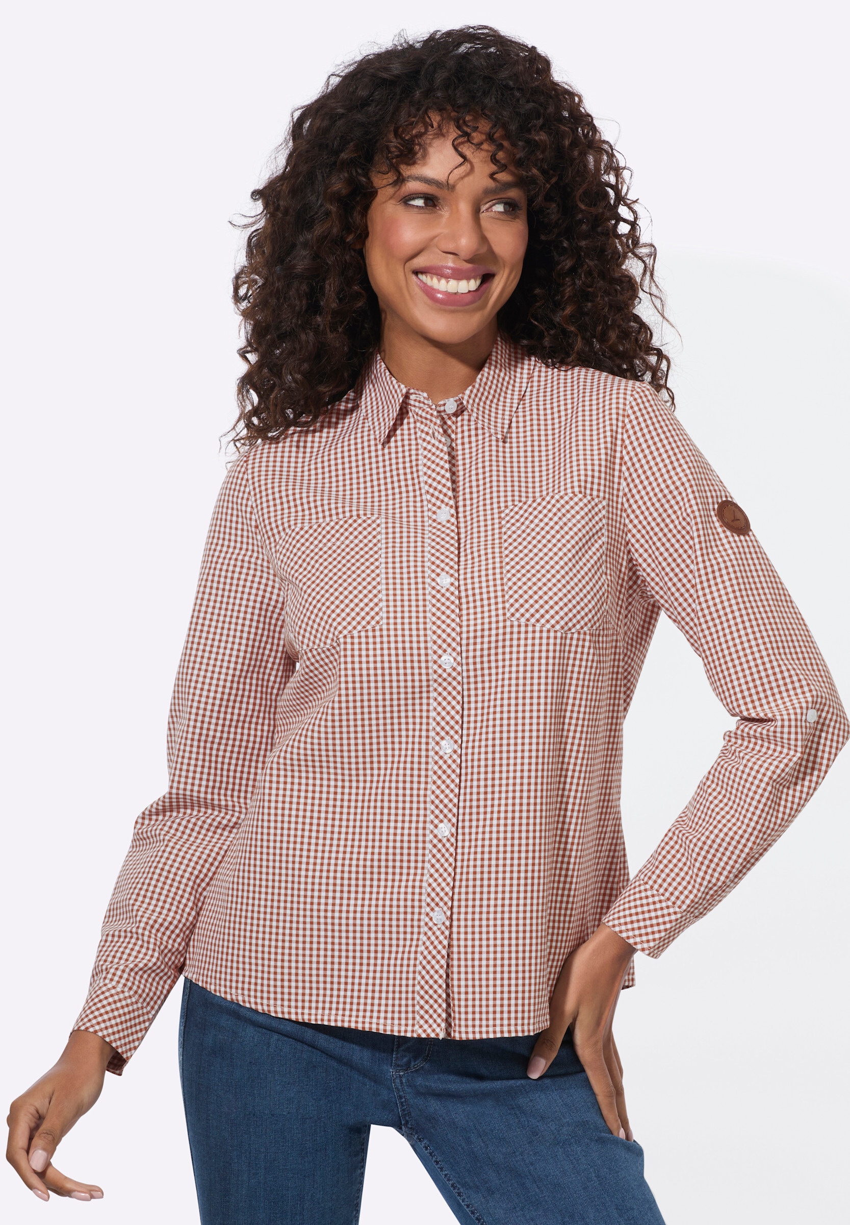 Witt Hemdbluse »Karo-Bluse Karobluse mit Brusttaschen«