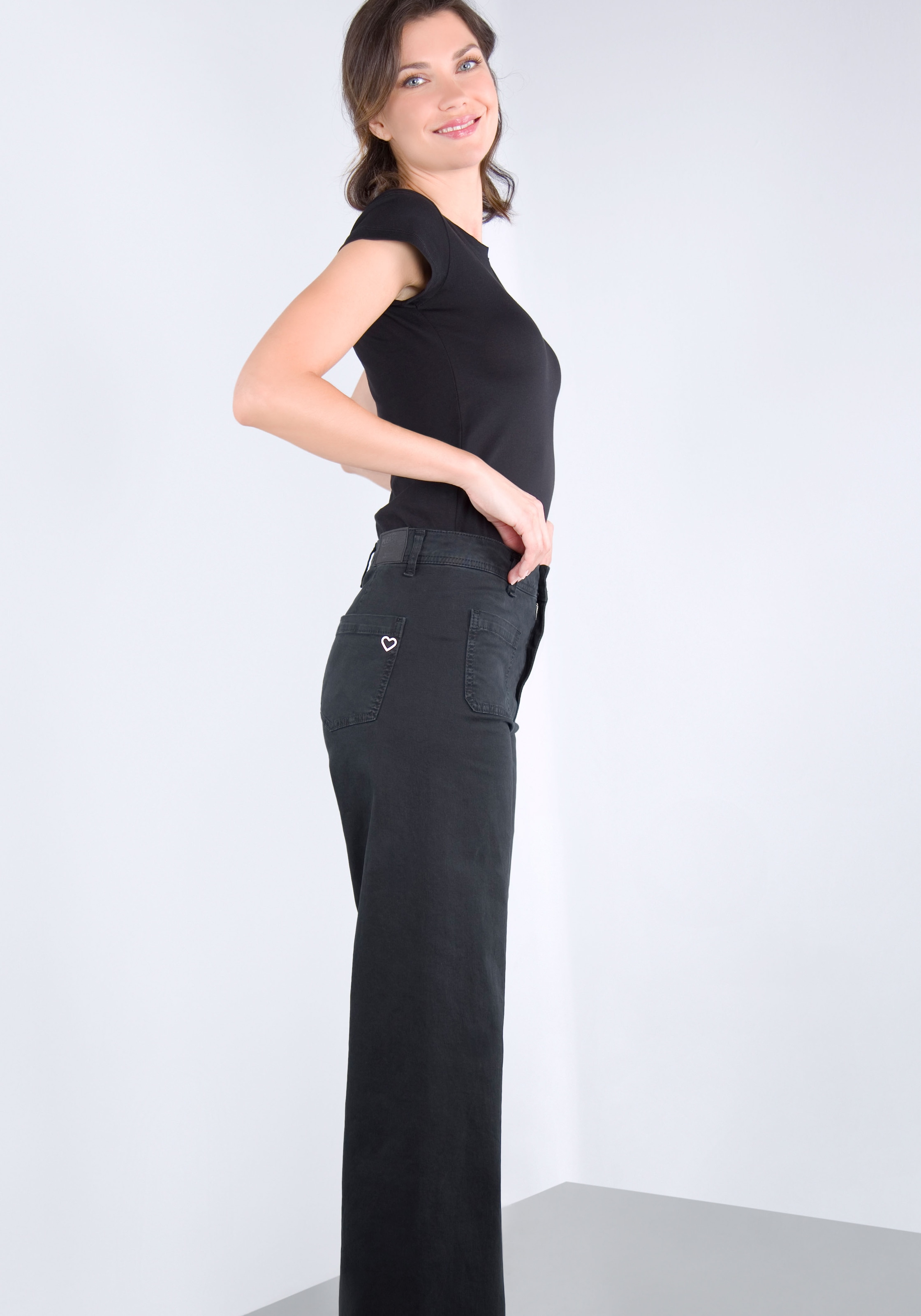 Please Jeans Schlaghose, aus hochwertigem Baumwollmix mit Stretch