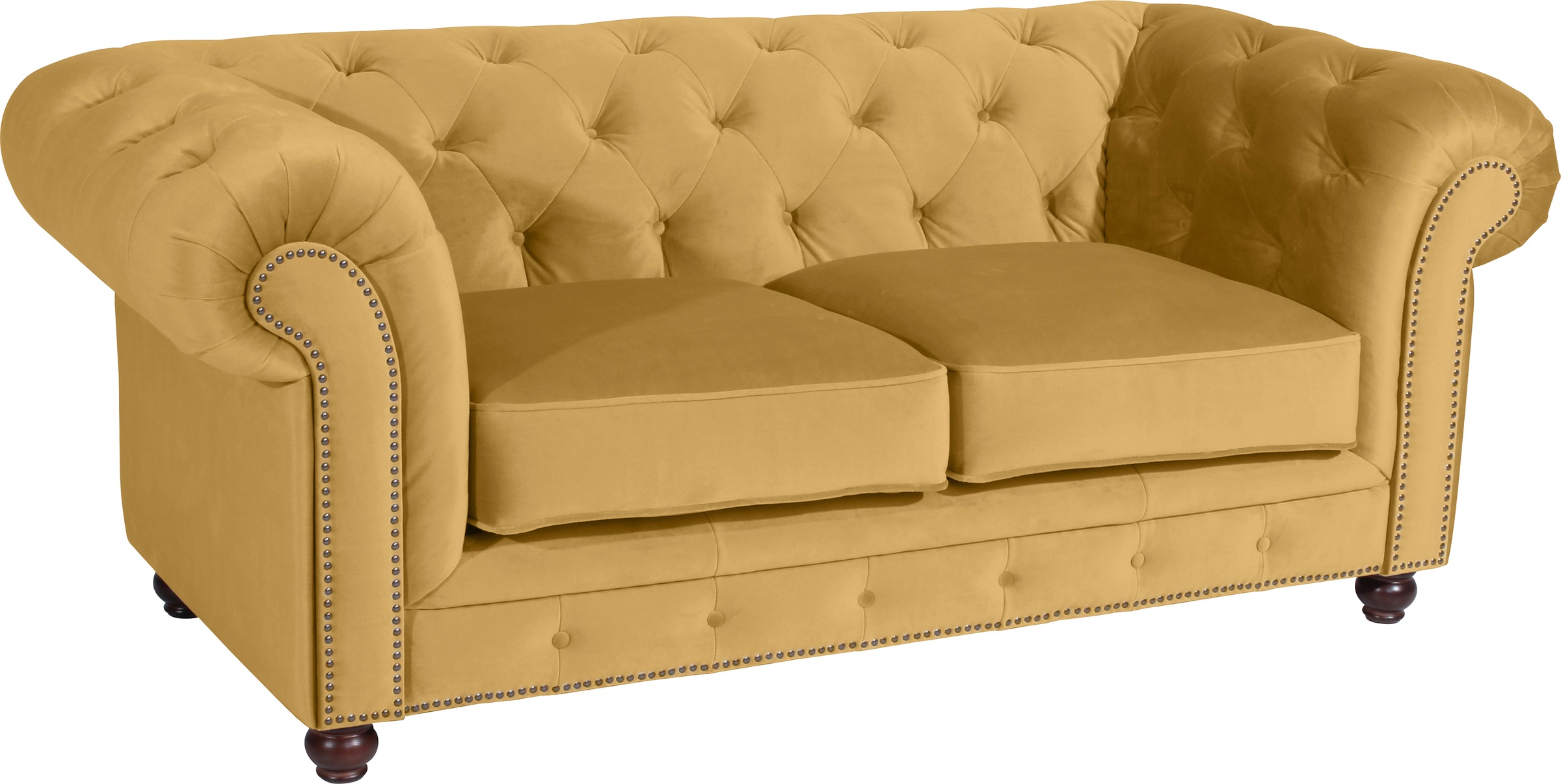 Max Winzer® Polstergarnitur »Old England Chesterfield, hochwertig und elegant«, (3 tlg.), mit edler Knopfheftung, 3-tlg.