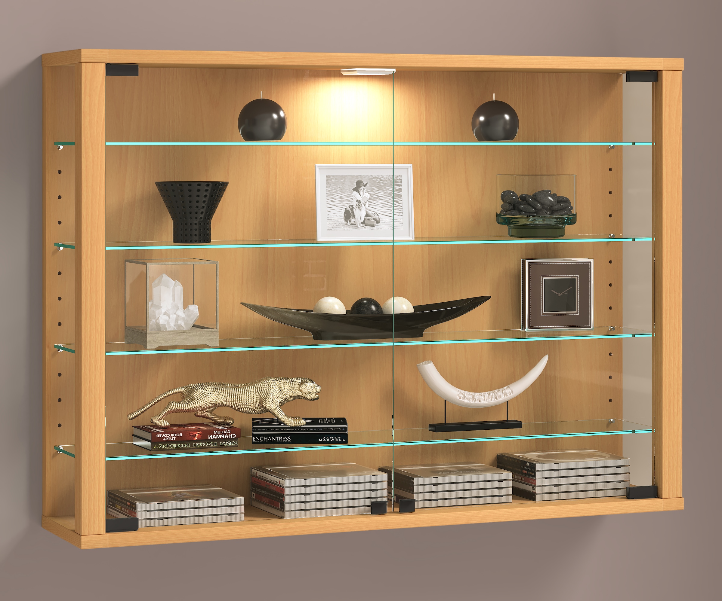 VCM Wandregal »Wandvitrine Hängevitrine Glasvitrine Vitrosa L«