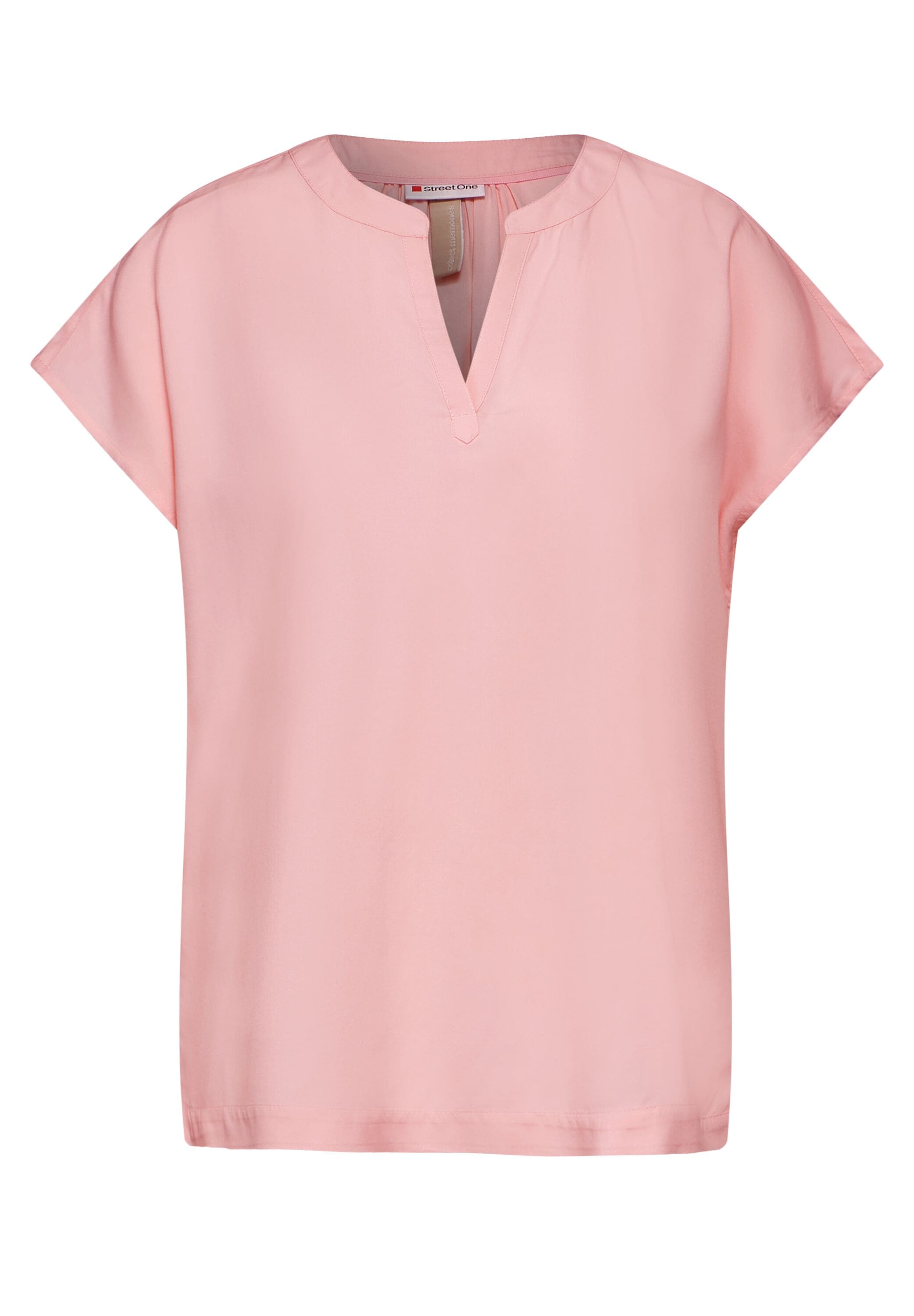 STREET ONE Kurzarmbluse, Blusenshirt aus reiner Viskose
