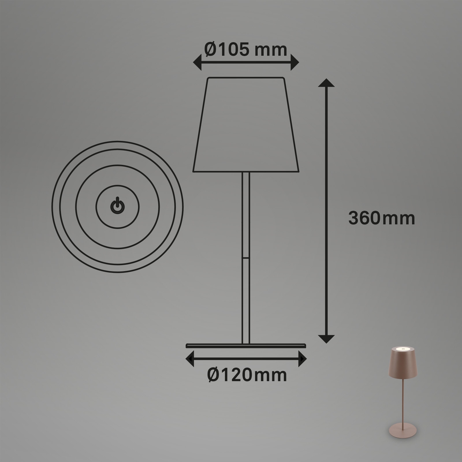 Briloner Leuchten LED Außen-Tischleuchte »Coloris«