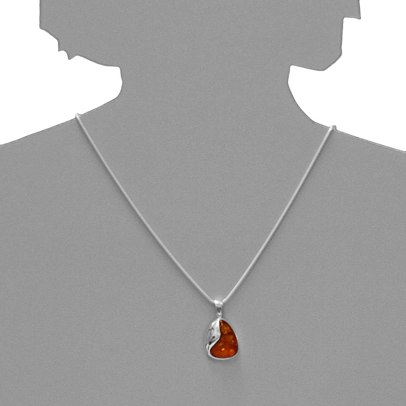 OSTSEE-SCHMUCK Kette mit Anhänger »- Jeska 34 - Silber 925/000 - Bernstein«