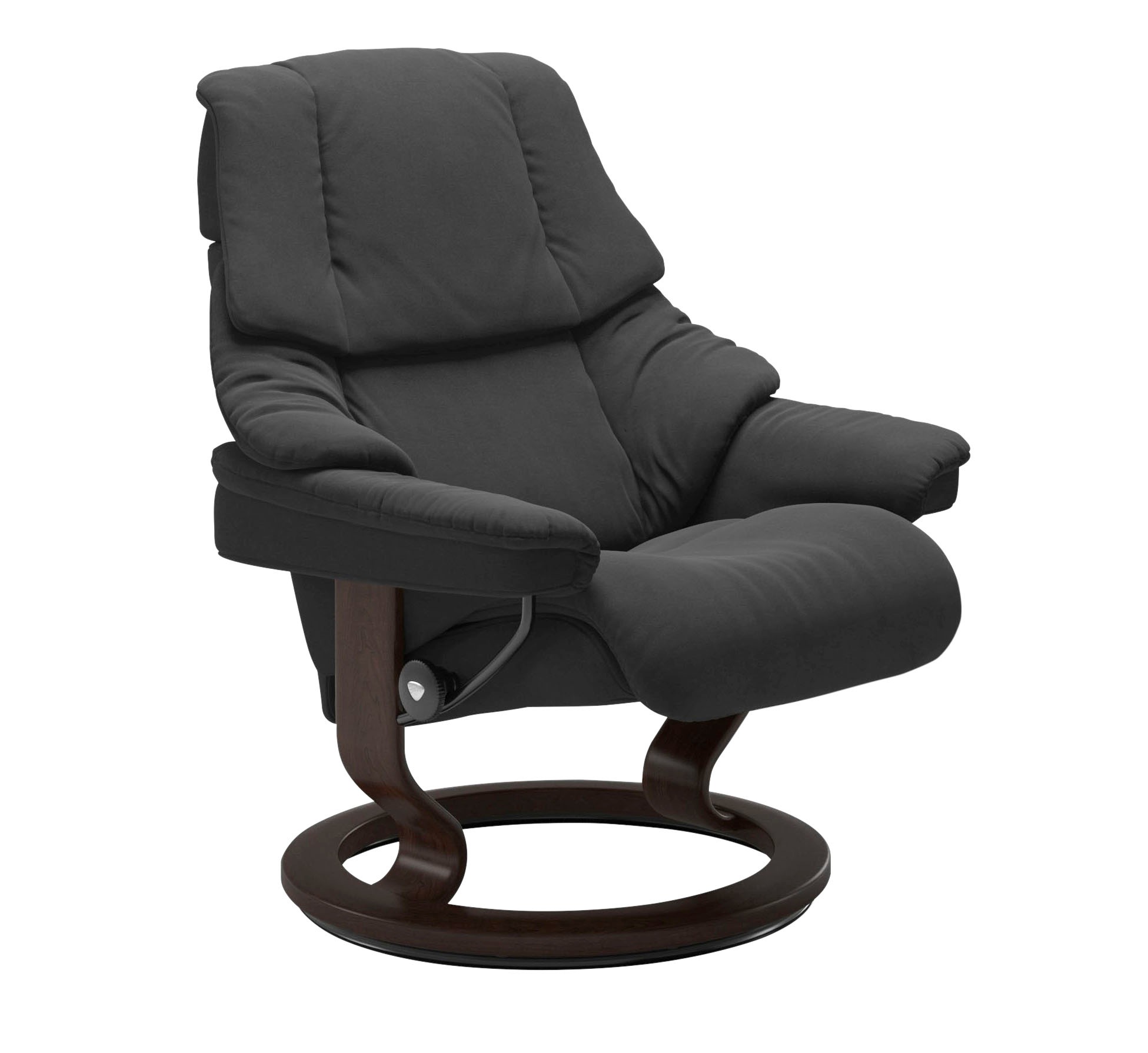 Stressless® Relaxsessel »Reno« Set, Relaxsessel mit Hocker,  mit Hocker, mit Classic Base, Größe S, M & L, Gestell Braun