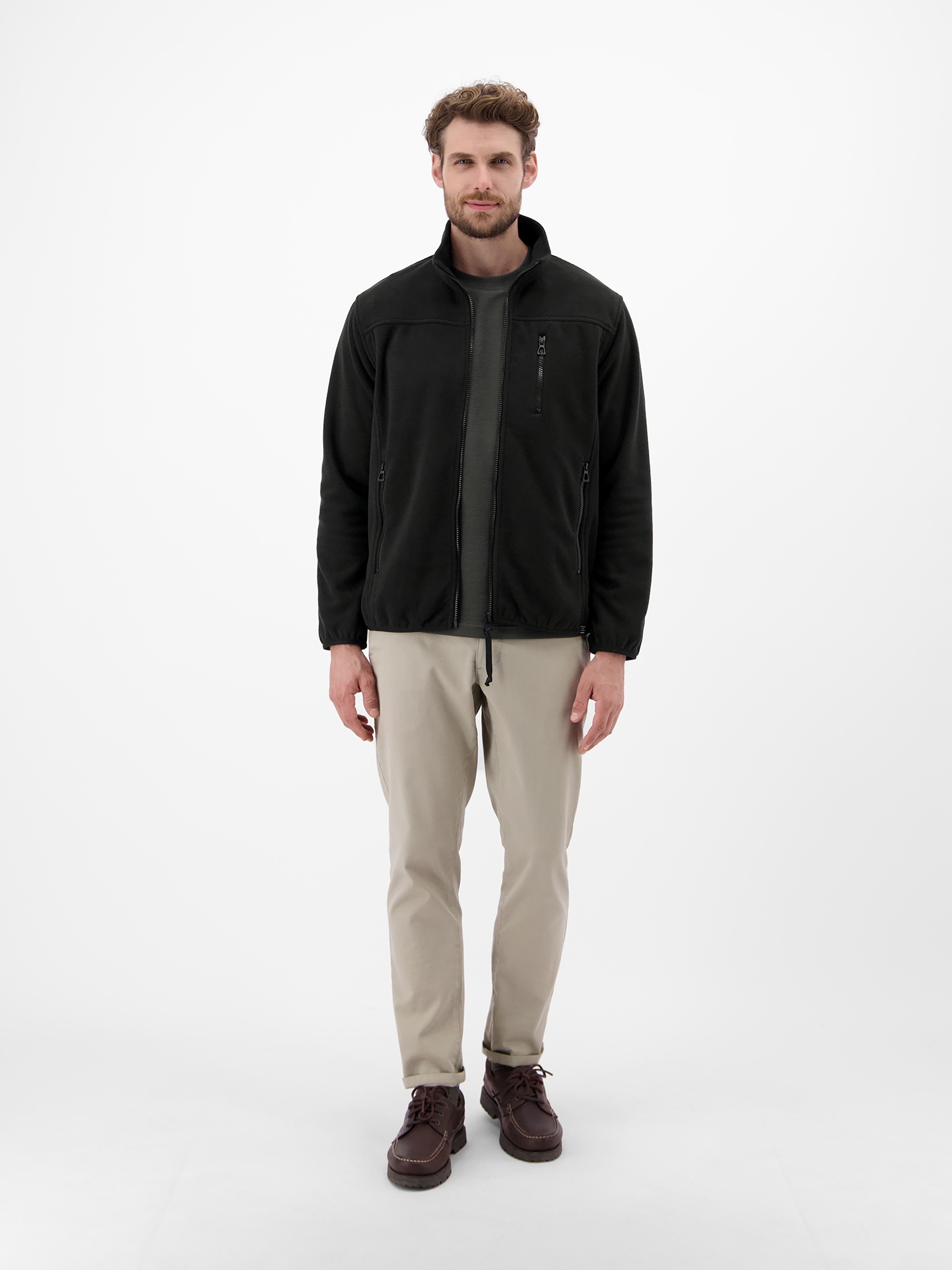 LERROS Sweatjacke »LERROS Polar-Fleece Jacke, sportiv«