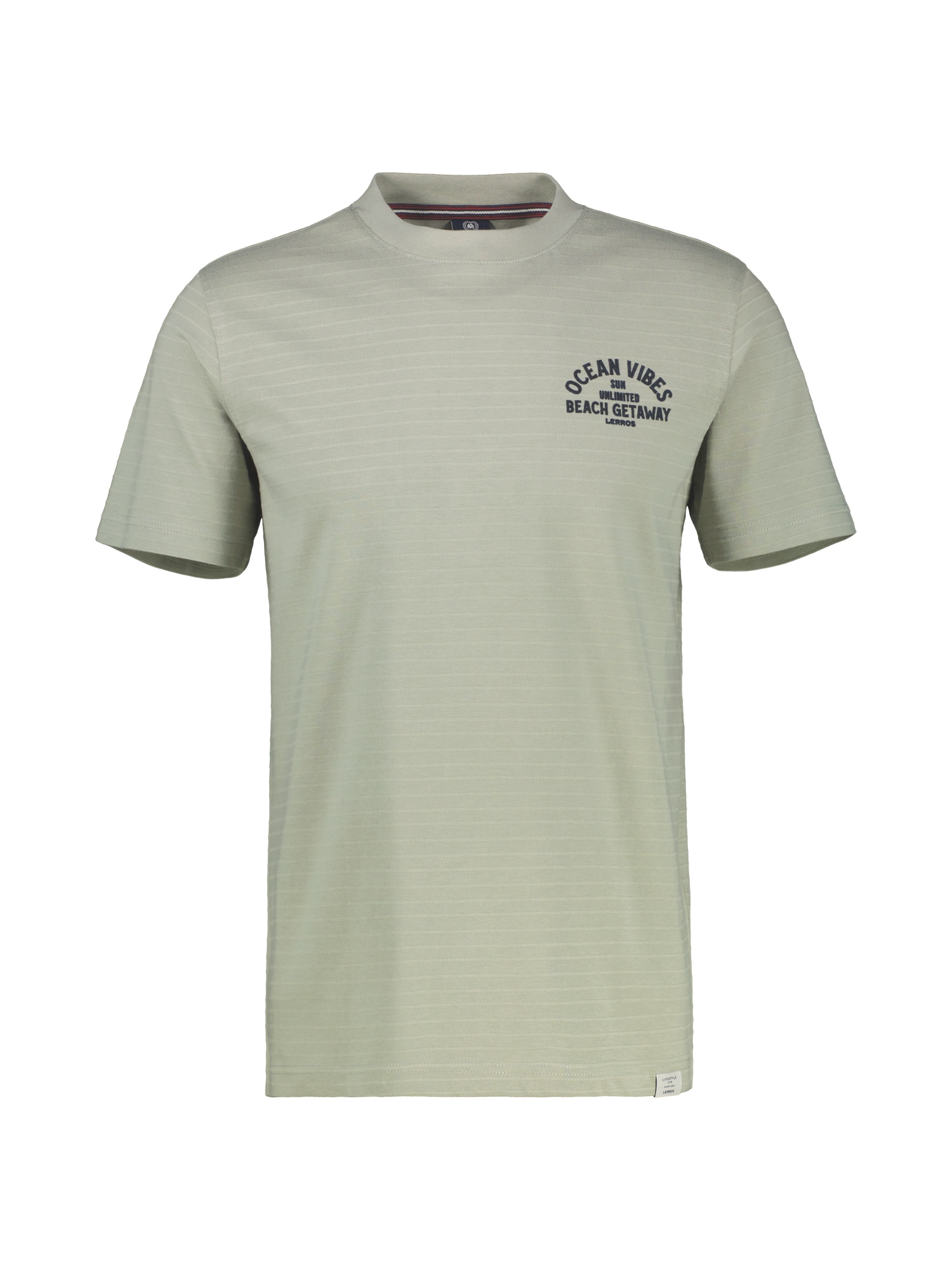 LERROS T-Shirt »LERROS Gestreiftes T-Shirt mit Front und Backprint«