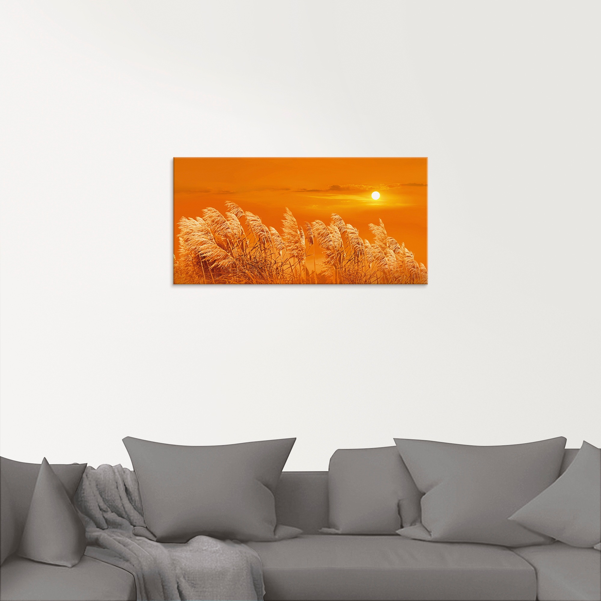 Artland Glasbild »Im Wind«, Gräser, (1 St.), in verschiedenen Größen