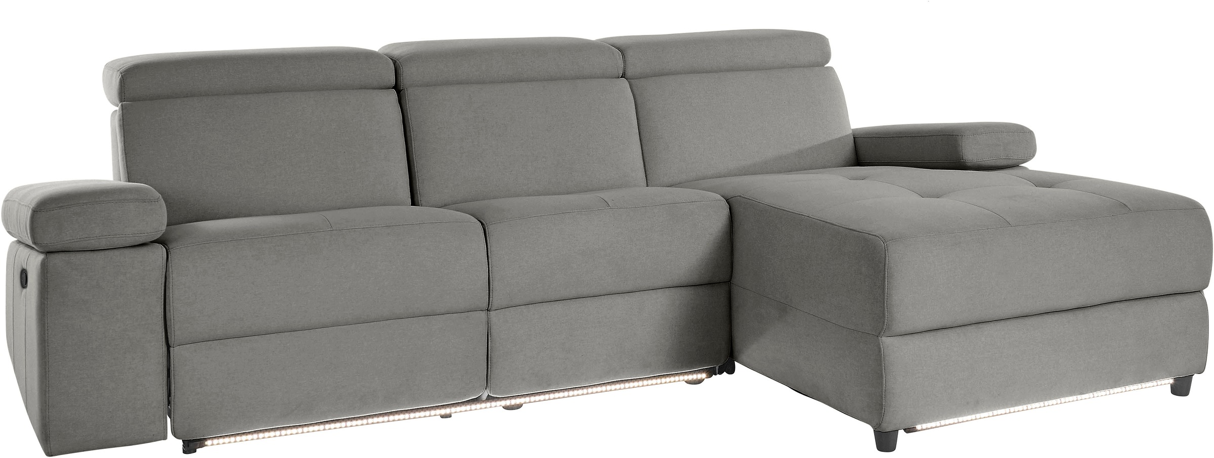 Places of Style Ecksofa »Kilado, L-Form,«, mit Relaxfunktion, verstellbarer Armlehne, Kopfteilverstellung