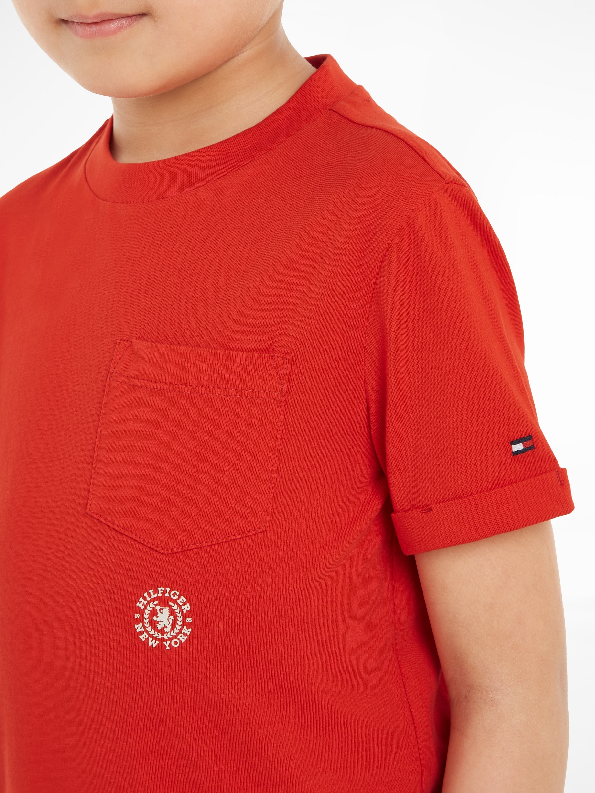 »CREST POCKET Hilfiger LOGO S/S«, T-Shirt OTTO mit TEE Brusttasche bei Tommy
