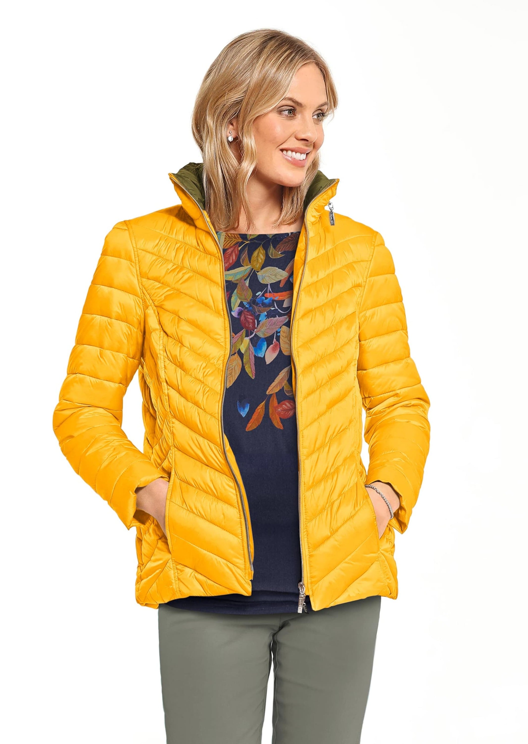 GOLDNER Steppjacke »Leichte Steppjacke in knitterarmer Ware« Leichte Wattierung mit Diagonalstepp